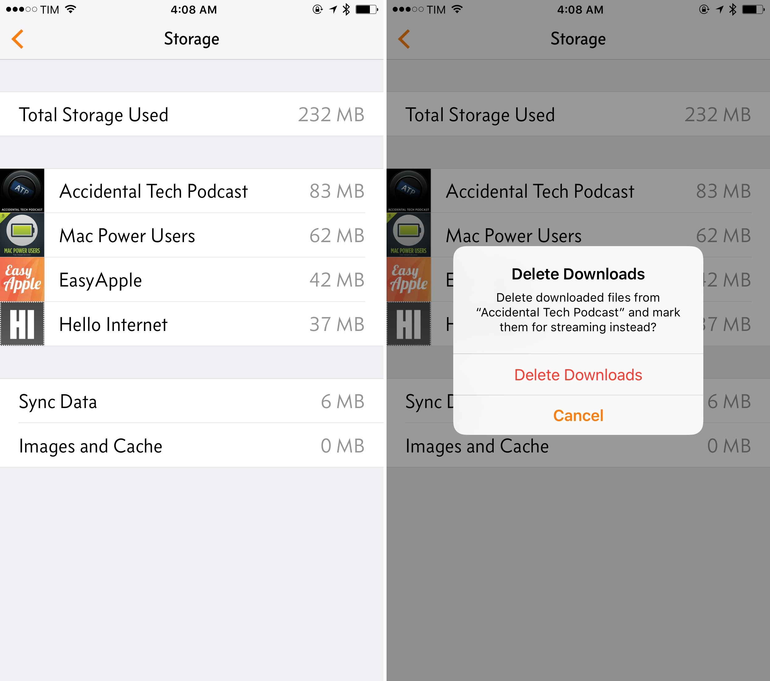 I also appreciate the new storage options to see which shows are using storage with downloads on my device.