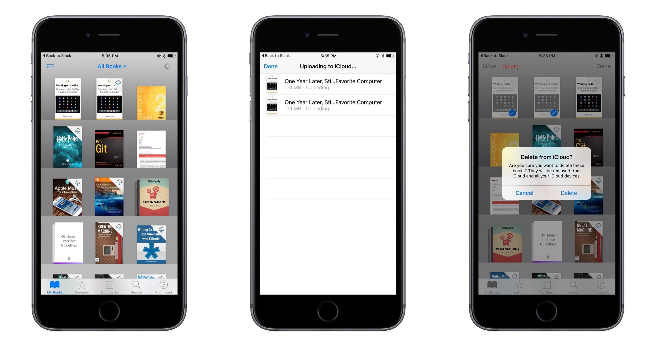 Syncing EPUBs in iBooks with iCloud.