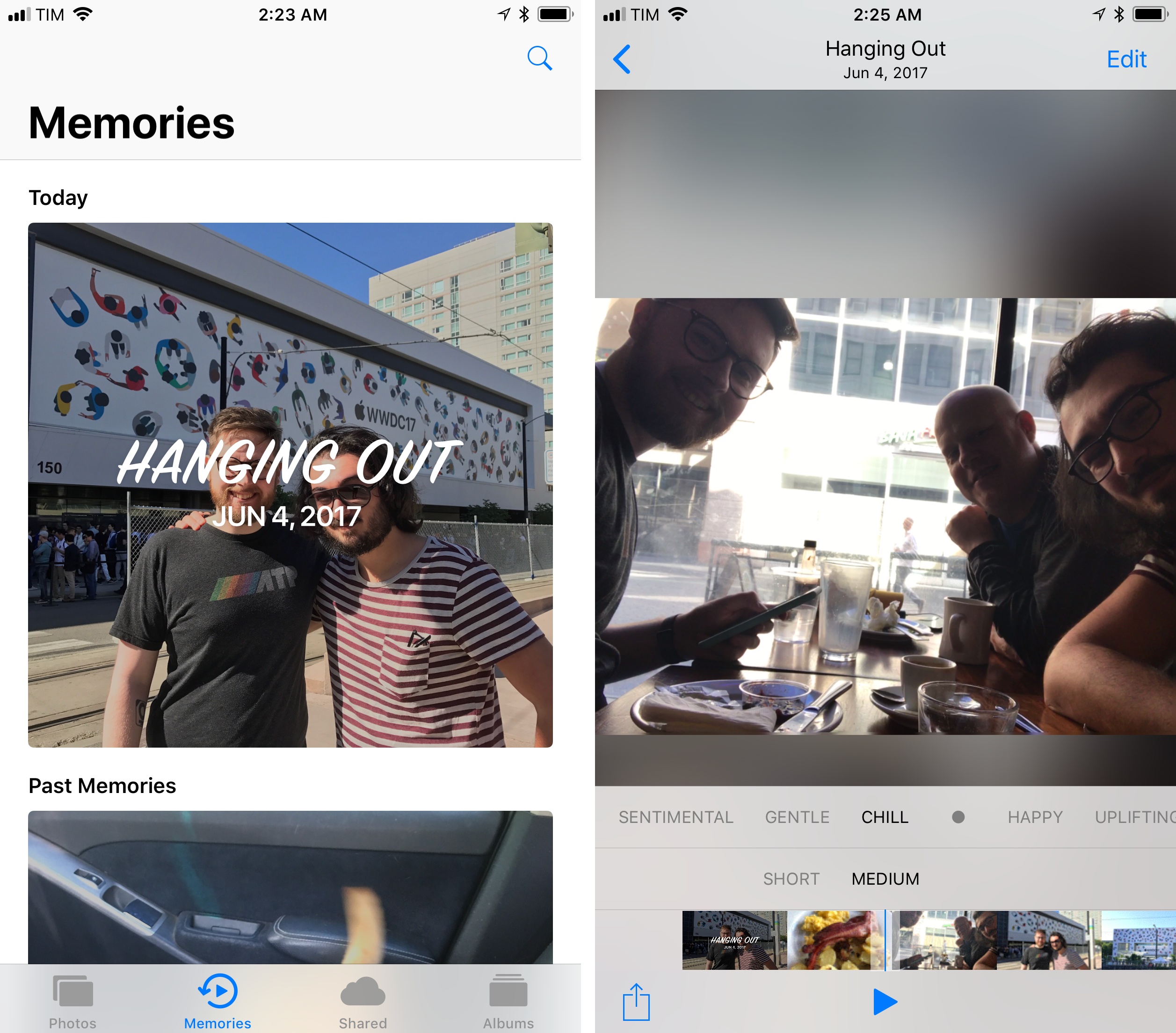 Memory Movies are now optimized for portrait mode.