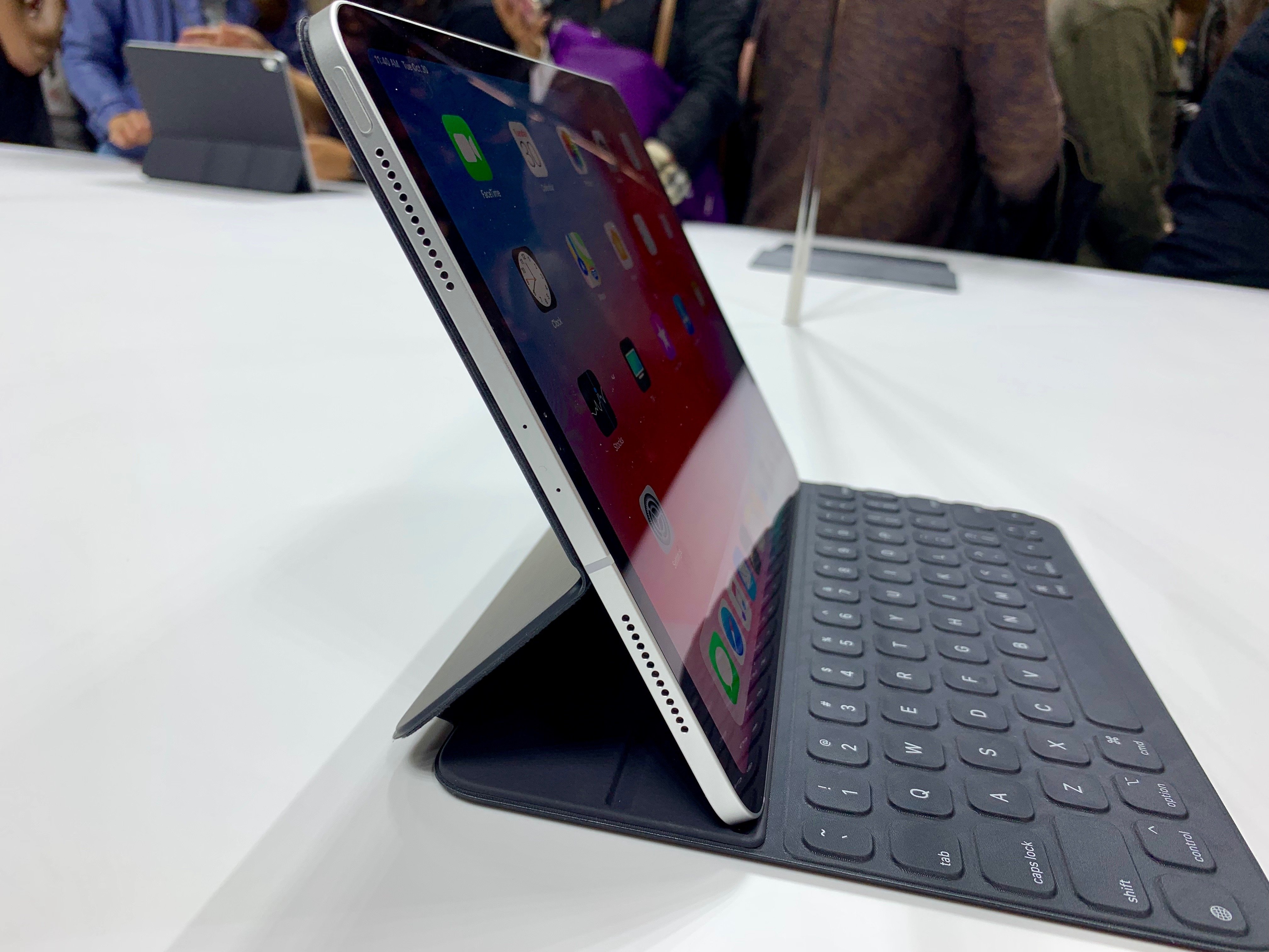 The flat sides of the new iPad Pro.