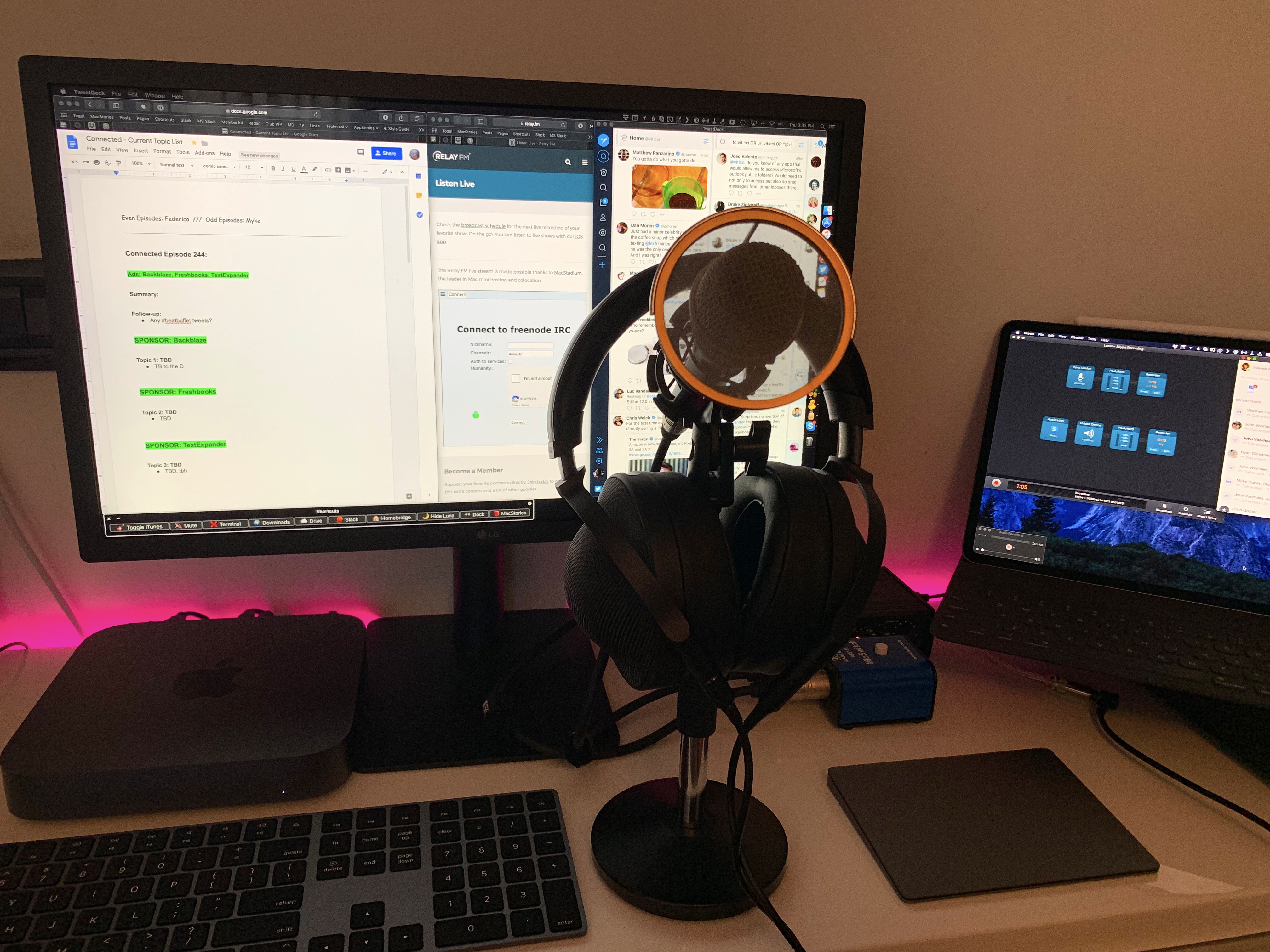 My Mac podcasting setup.