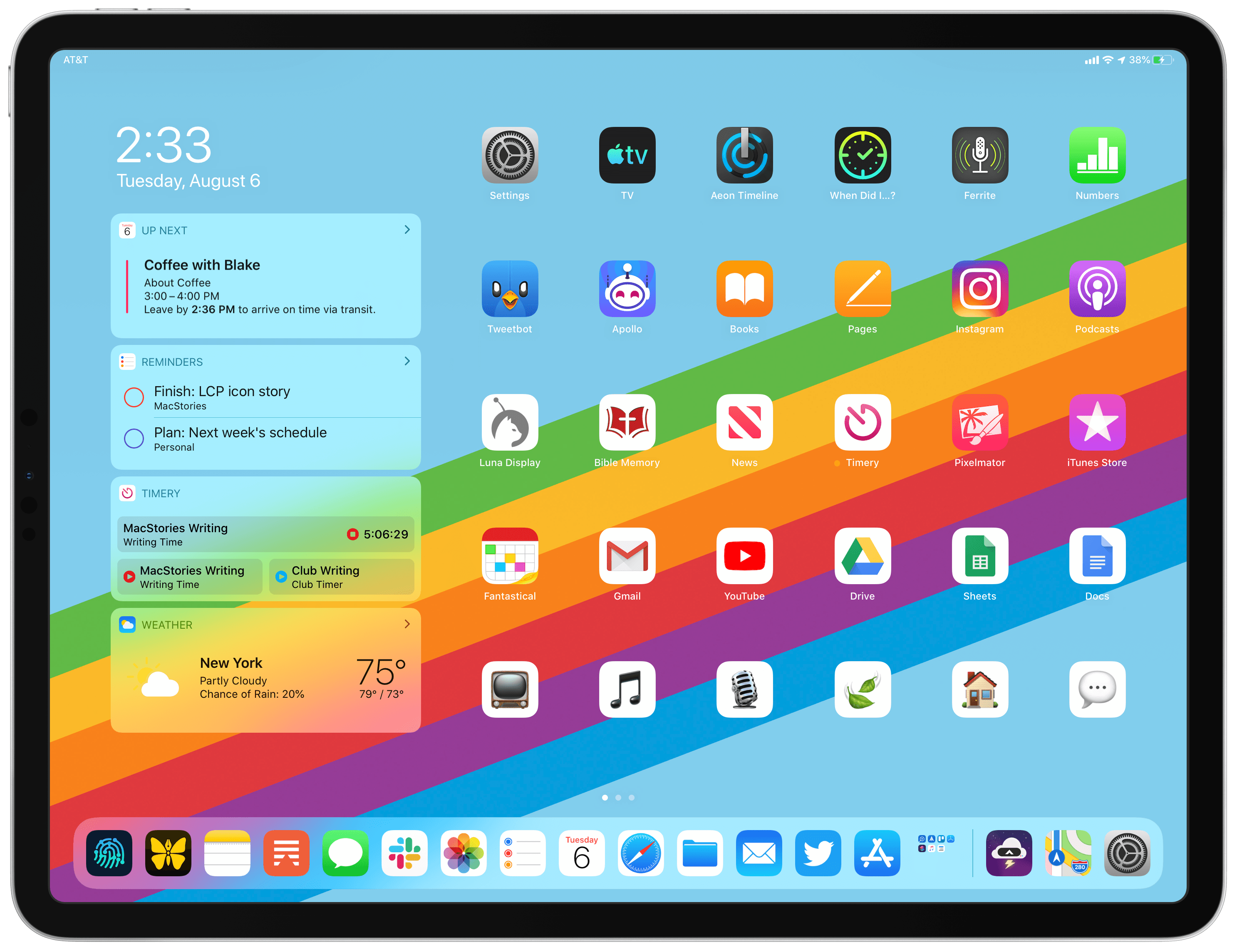 The bottom row contains some of my custom icons which launch shortcuts.