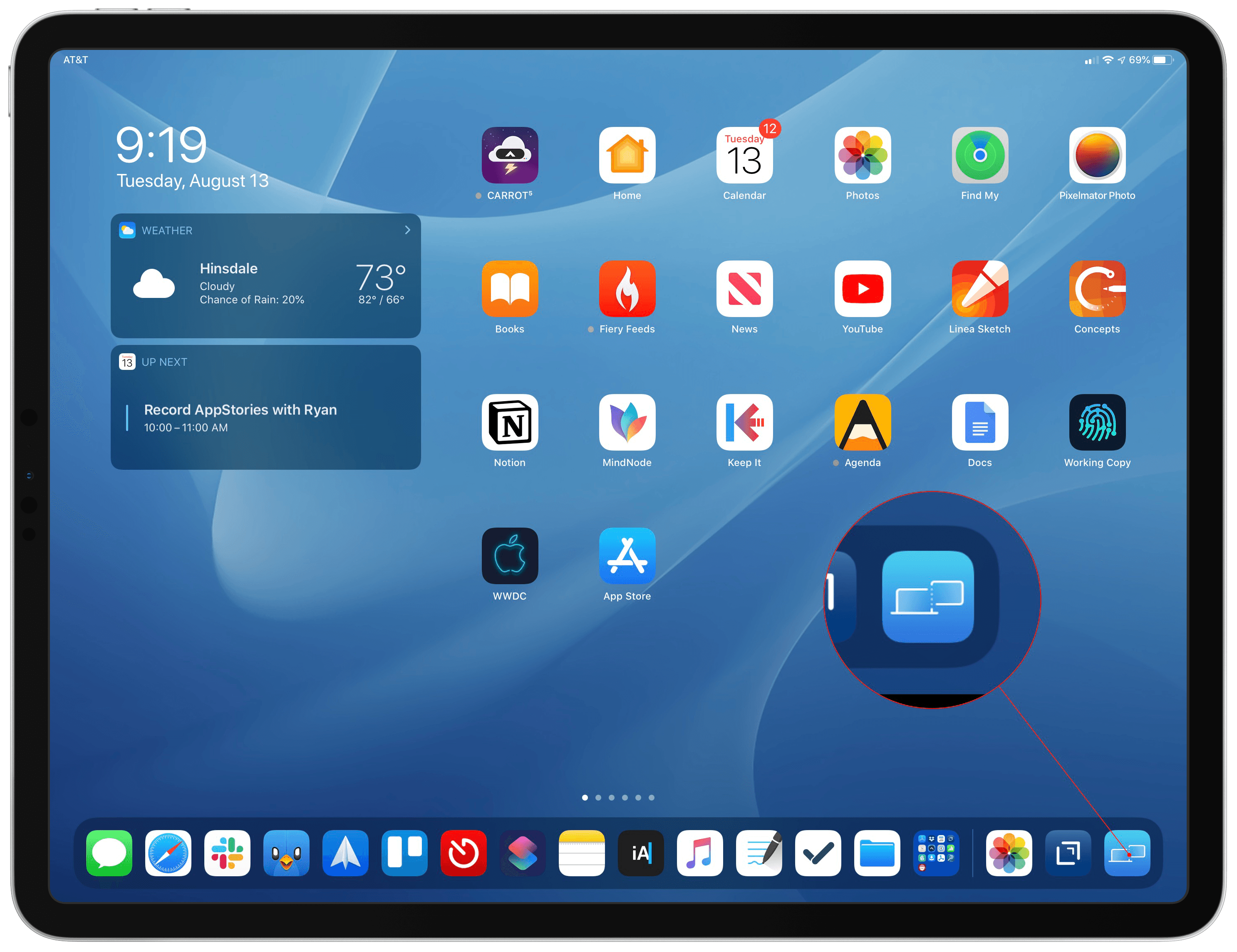 Sidecar is an iPad app for app switching purposes only.