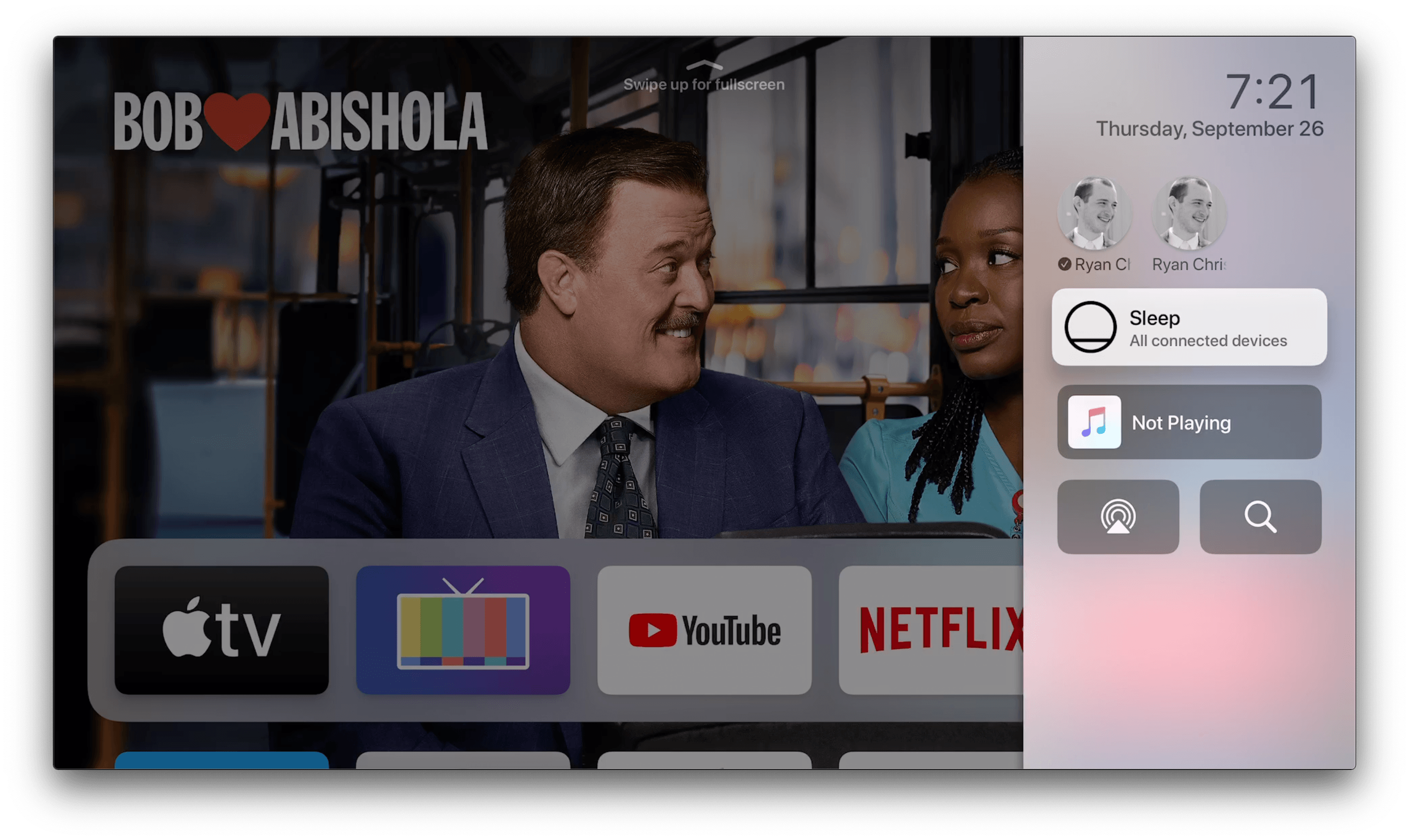Control Center makes its Apple TV debut.