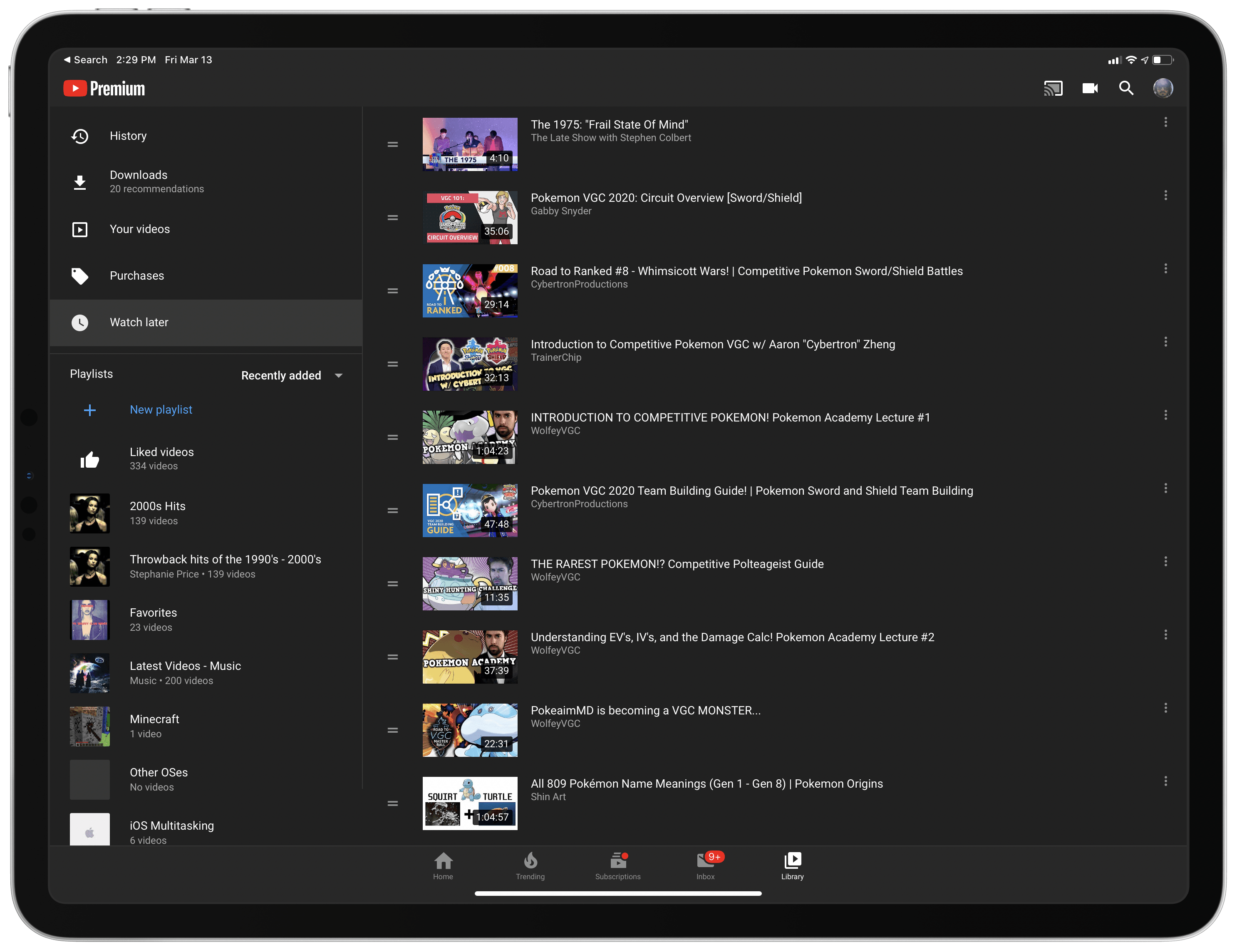 The shortcut will reopen the watch later queue in the YouTube app.