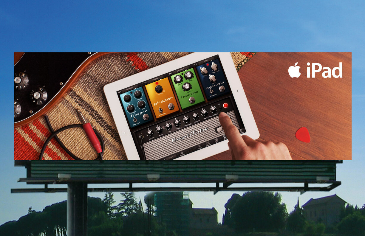 A GarageBand for iPad billboard.
