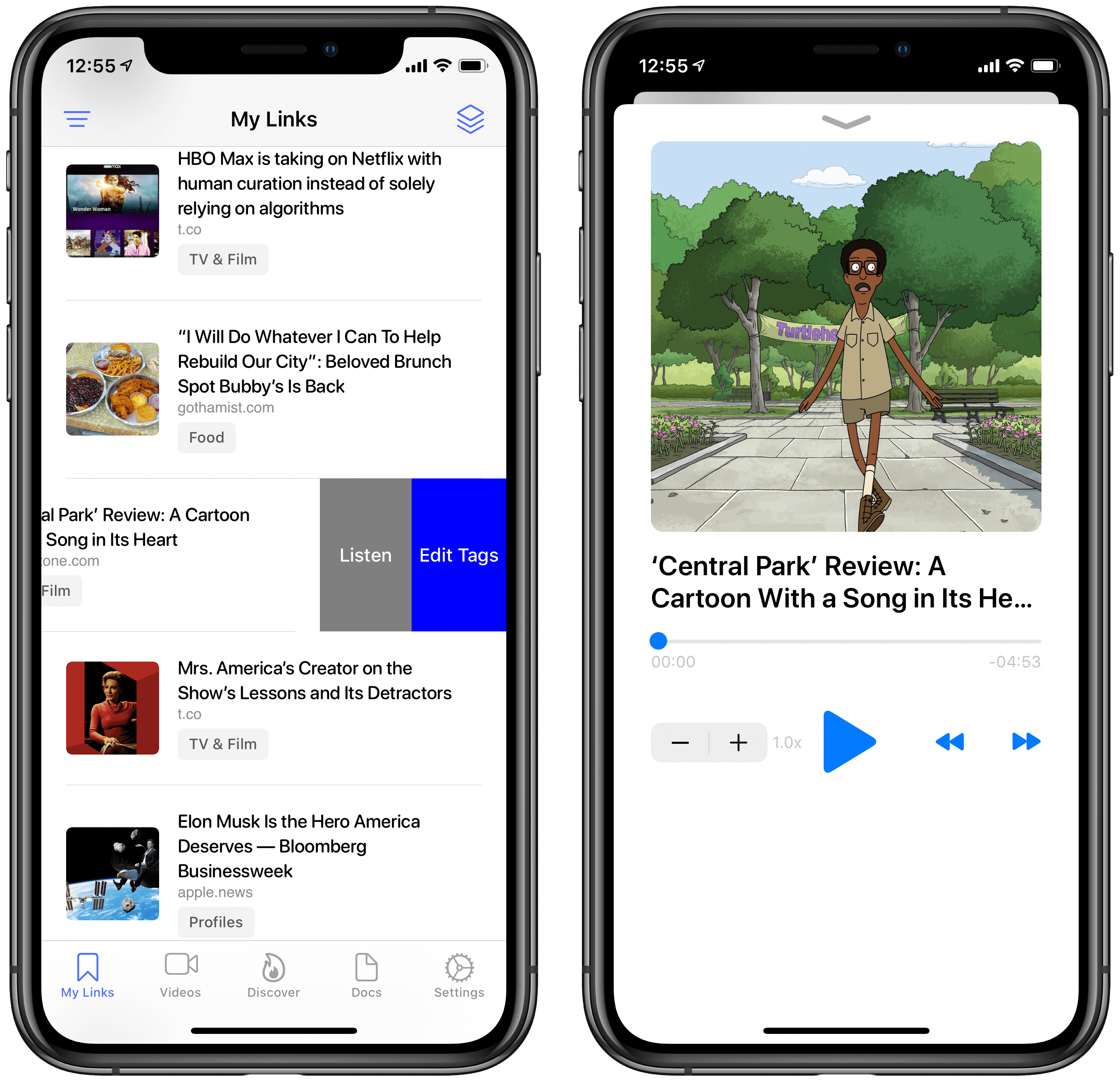 You can jump straight into listening mode using a custom swipe gesture.