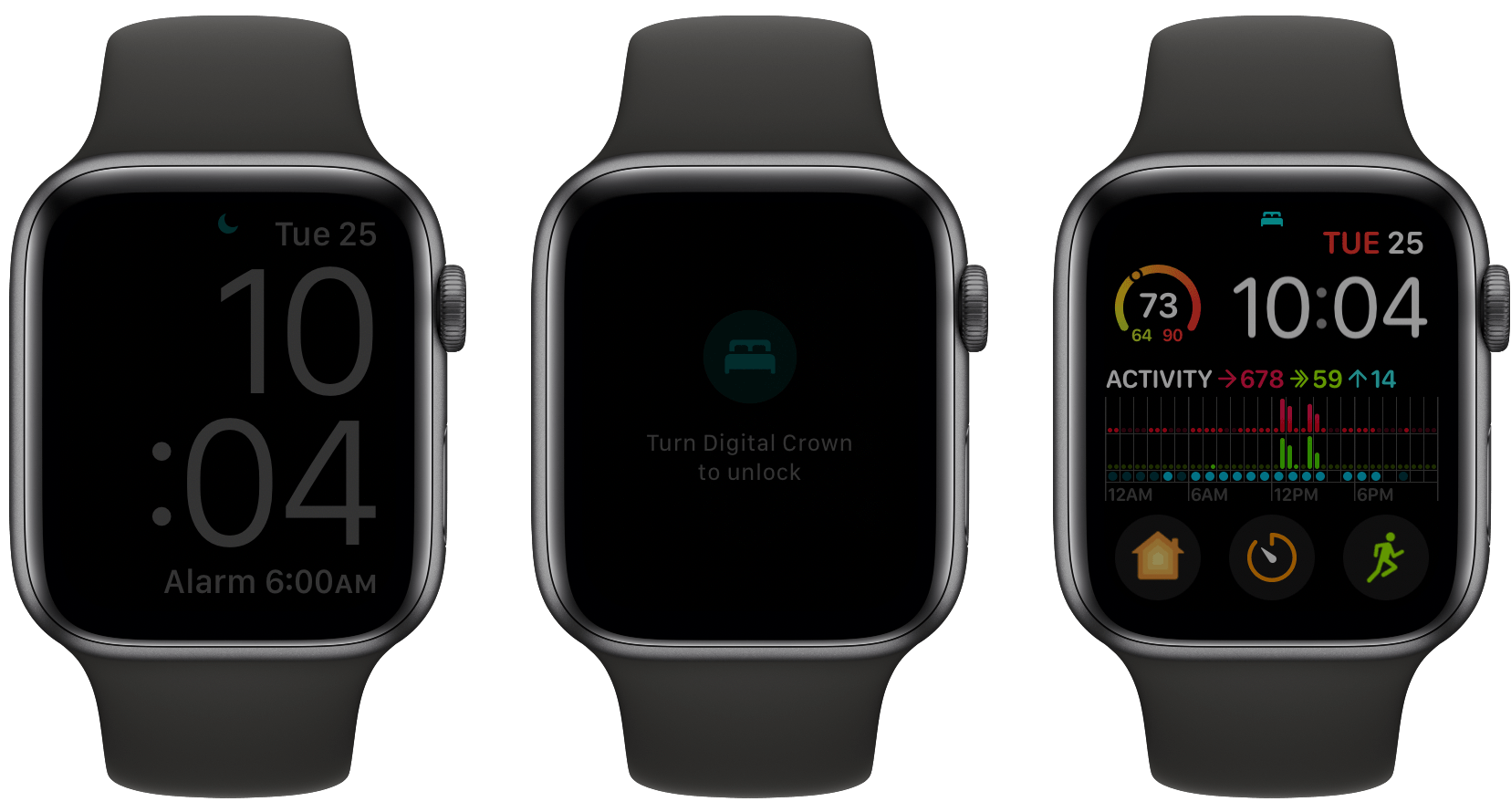 Apple Watch in sleep mode.