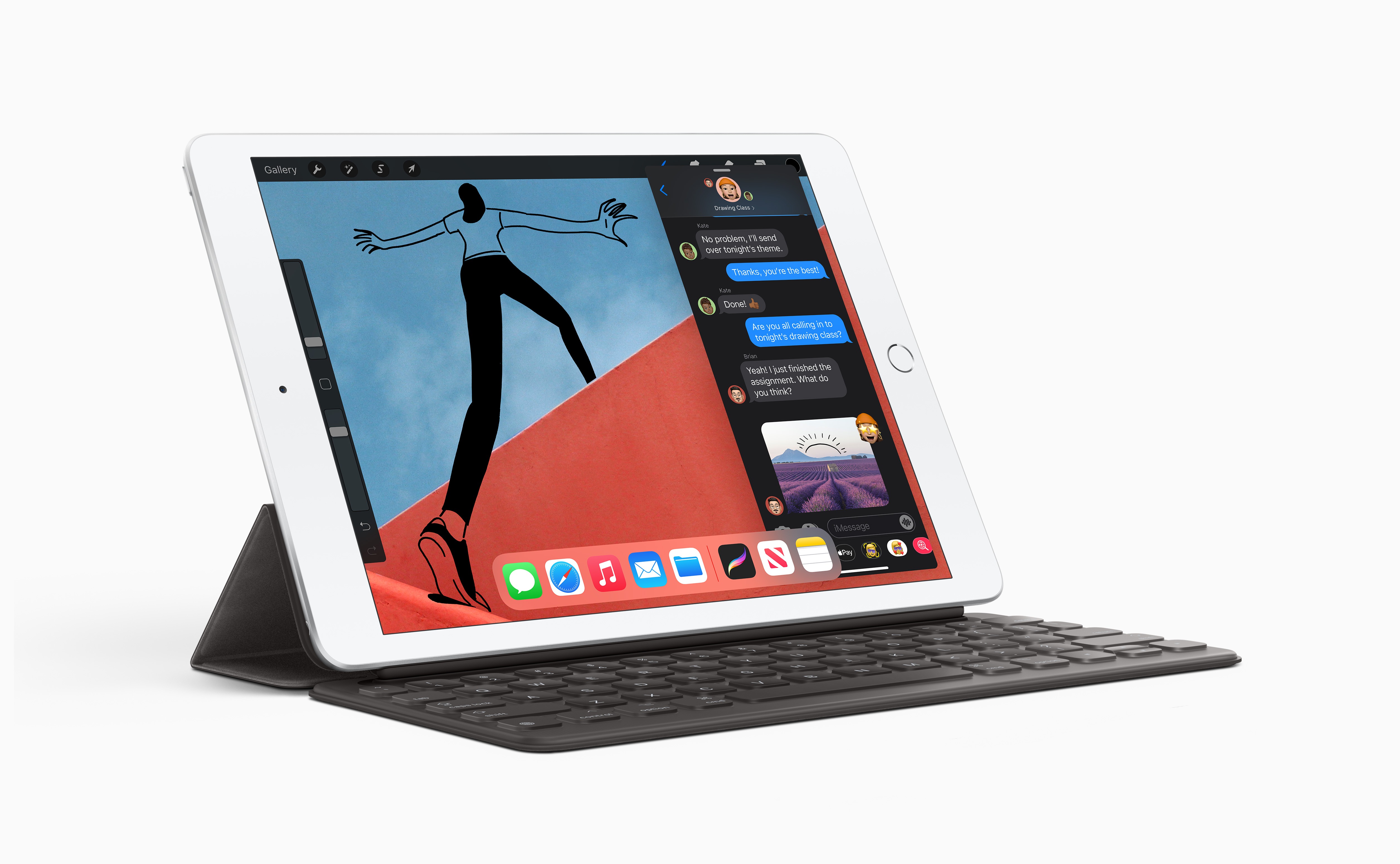The main change to the eighth-generation iPad is a beefier A12 SoC. Source: Apple.