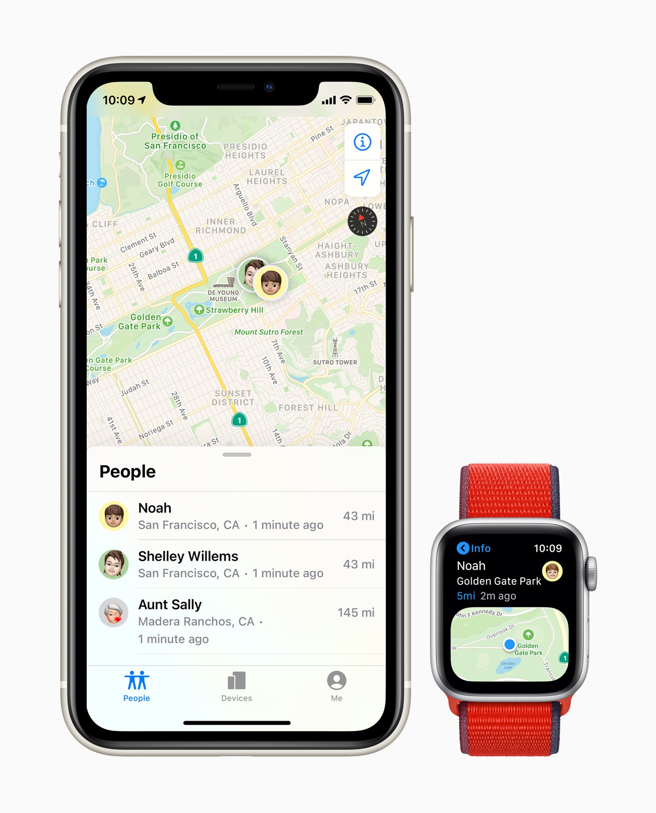 Tracking a child’s location via their Apple Watch.