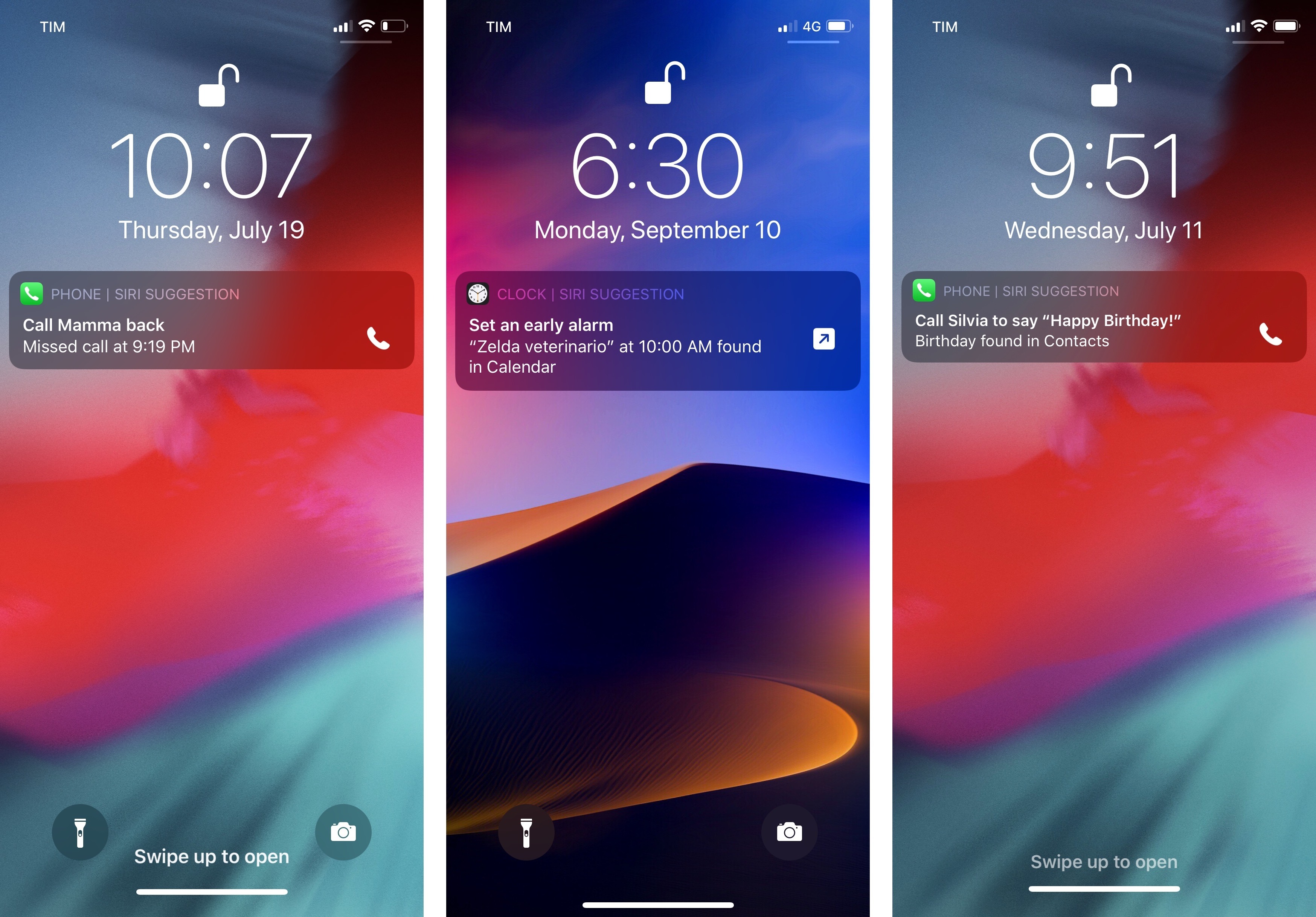 Shortcuts suggested on the lock screen are the ones iOS 12 thinks are more important for the user.
