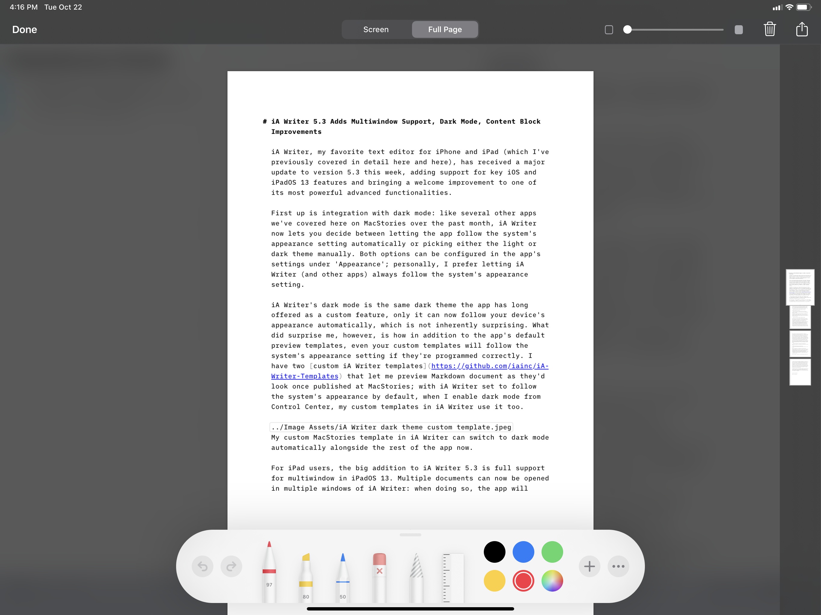 A plain text PDF generated with full-page capture on iPadOS 13.