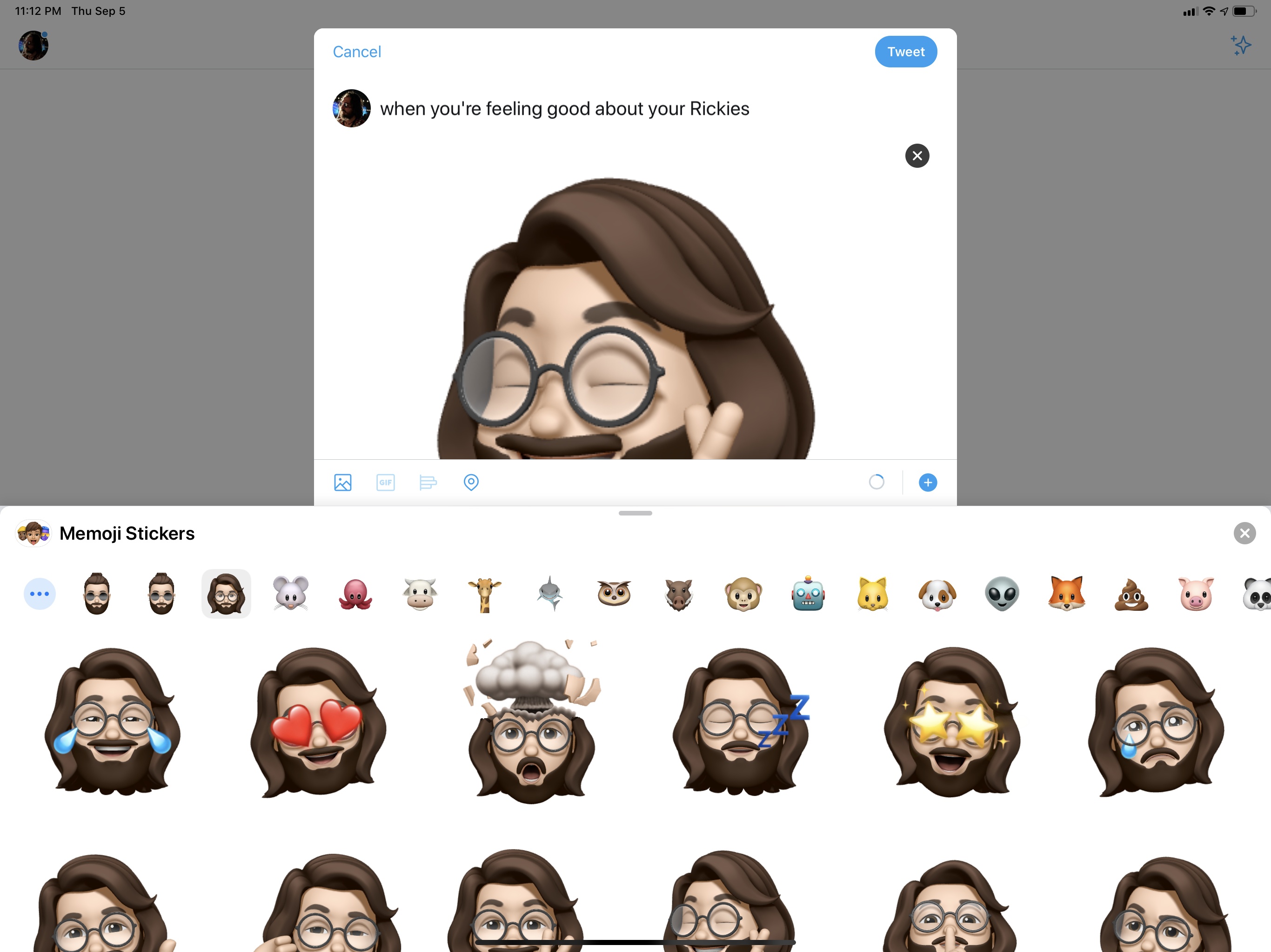 Memoji stickers are shared as PNGs in apps that support image attachments.