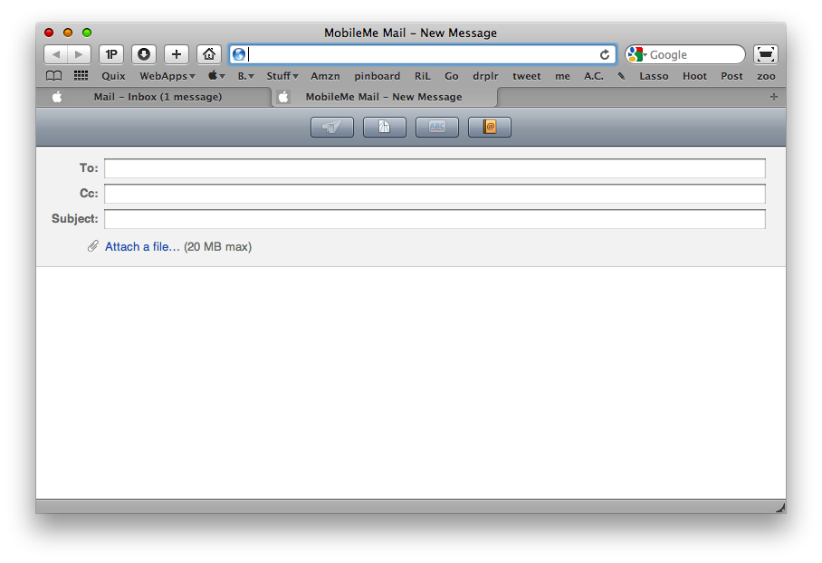 MobileMe New Message