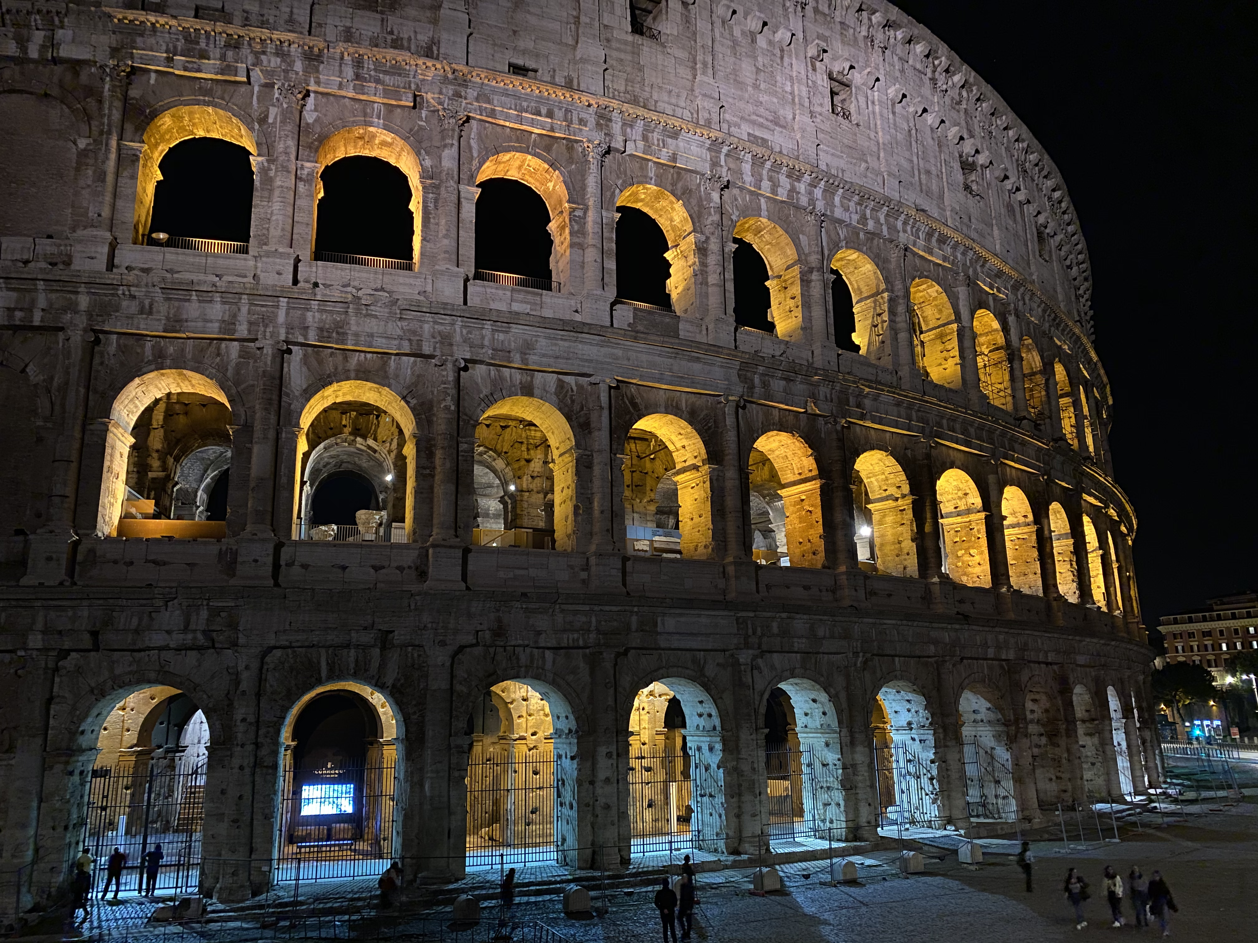 The Colosseum at night. Shot on iPhone 11 Pro using the wide lens, with night mode enabled. Unedited. Zoom in for details.