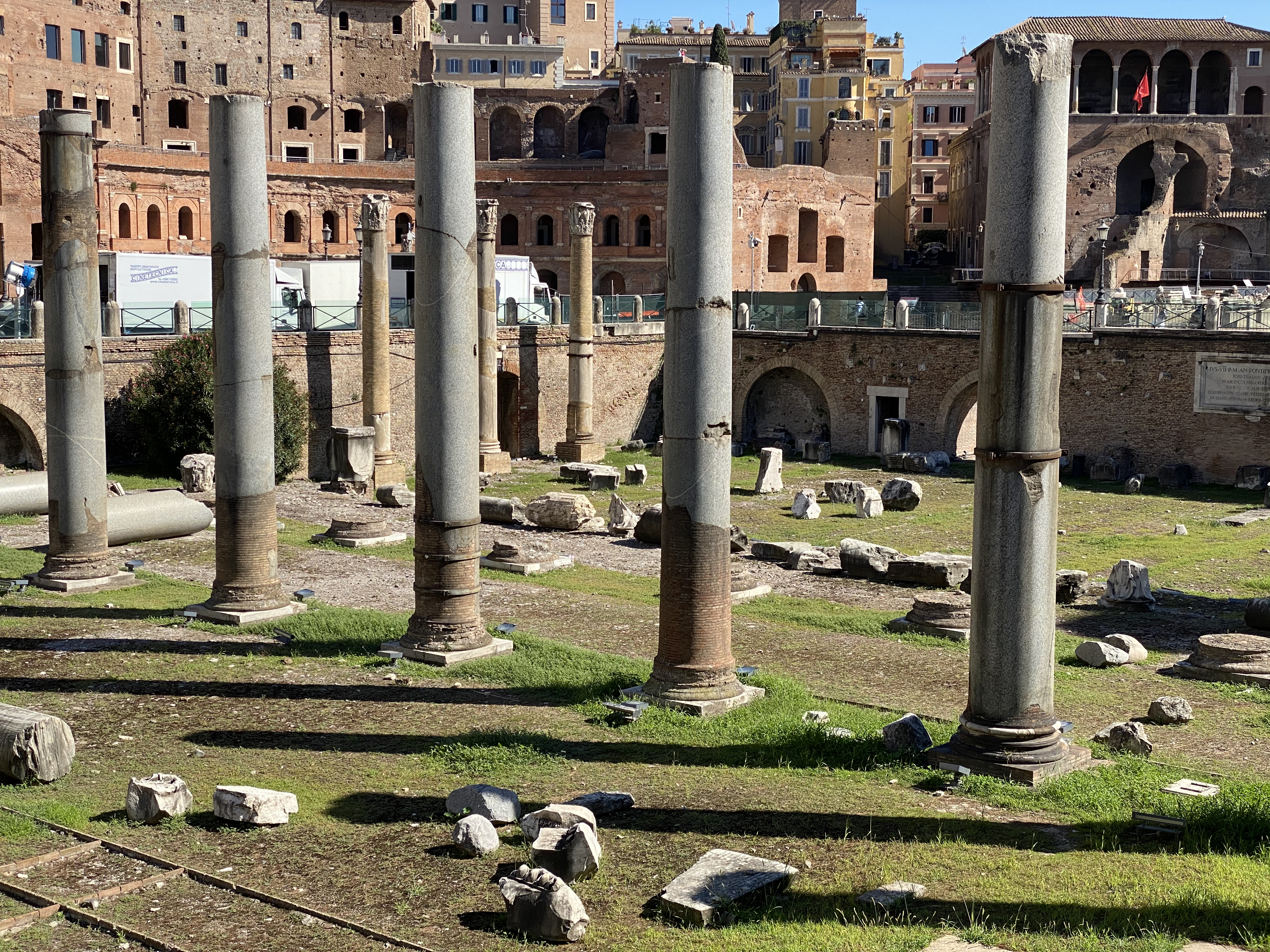 A different angle of Trajan's Forum, taken with the telephoto camera.