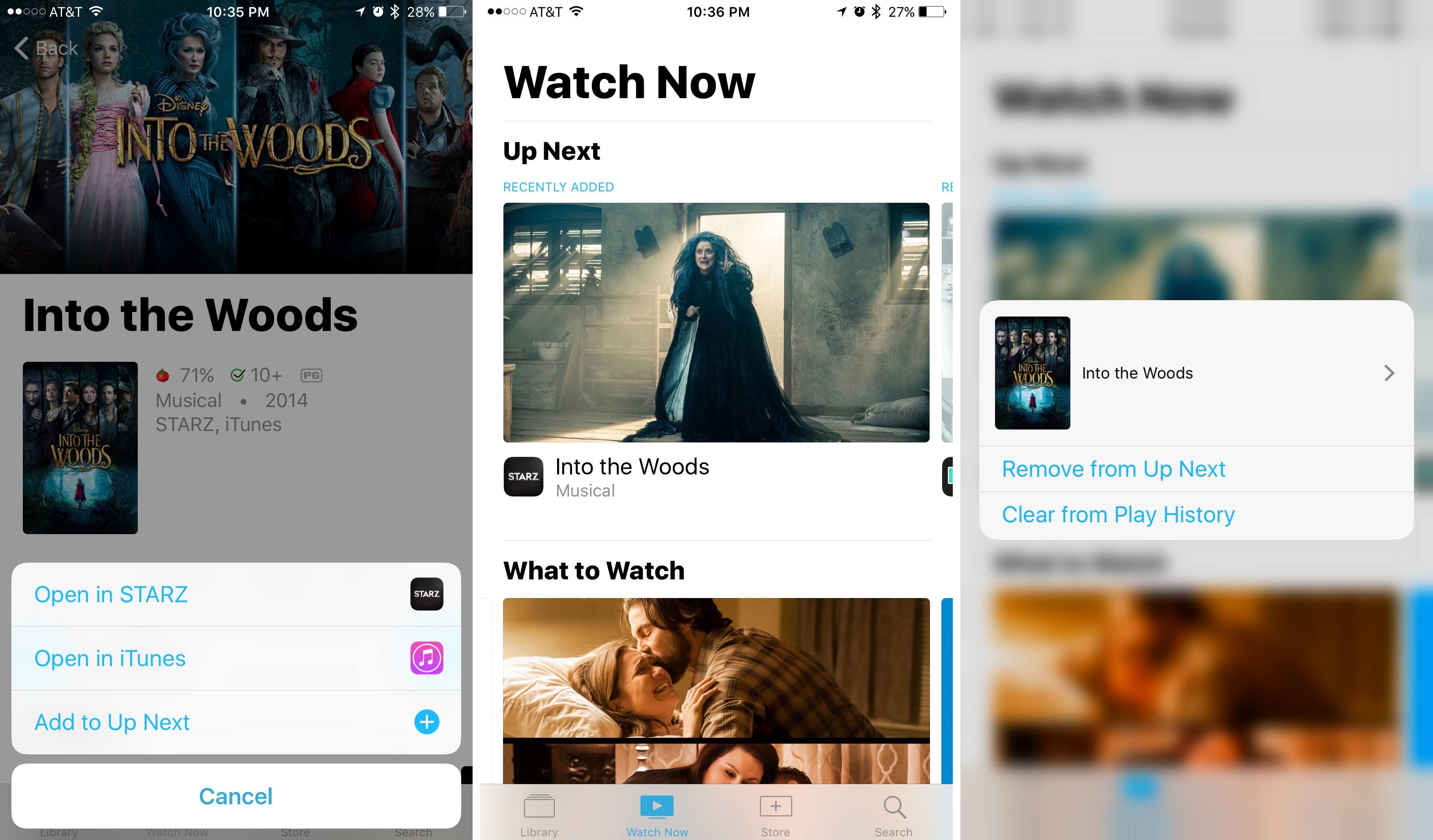 Videos can be added to Up Next from anywhere in the app