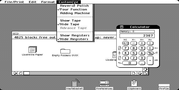 Sadly, PCalc never supported the Lisa