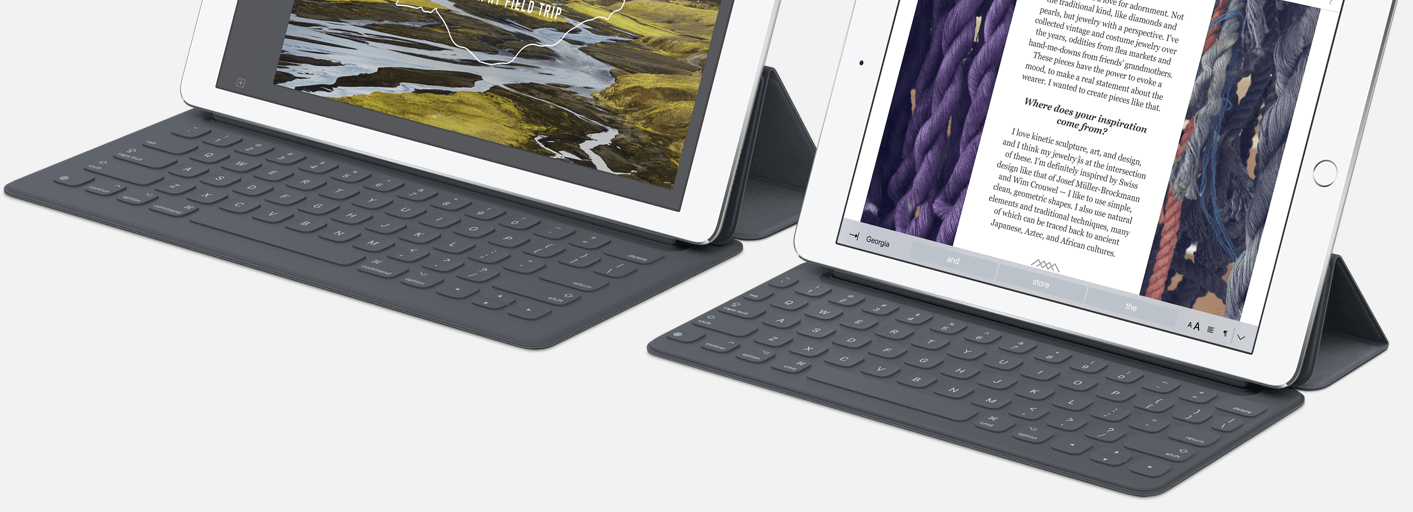 Smart Keyboards for the two iPad Pro models.