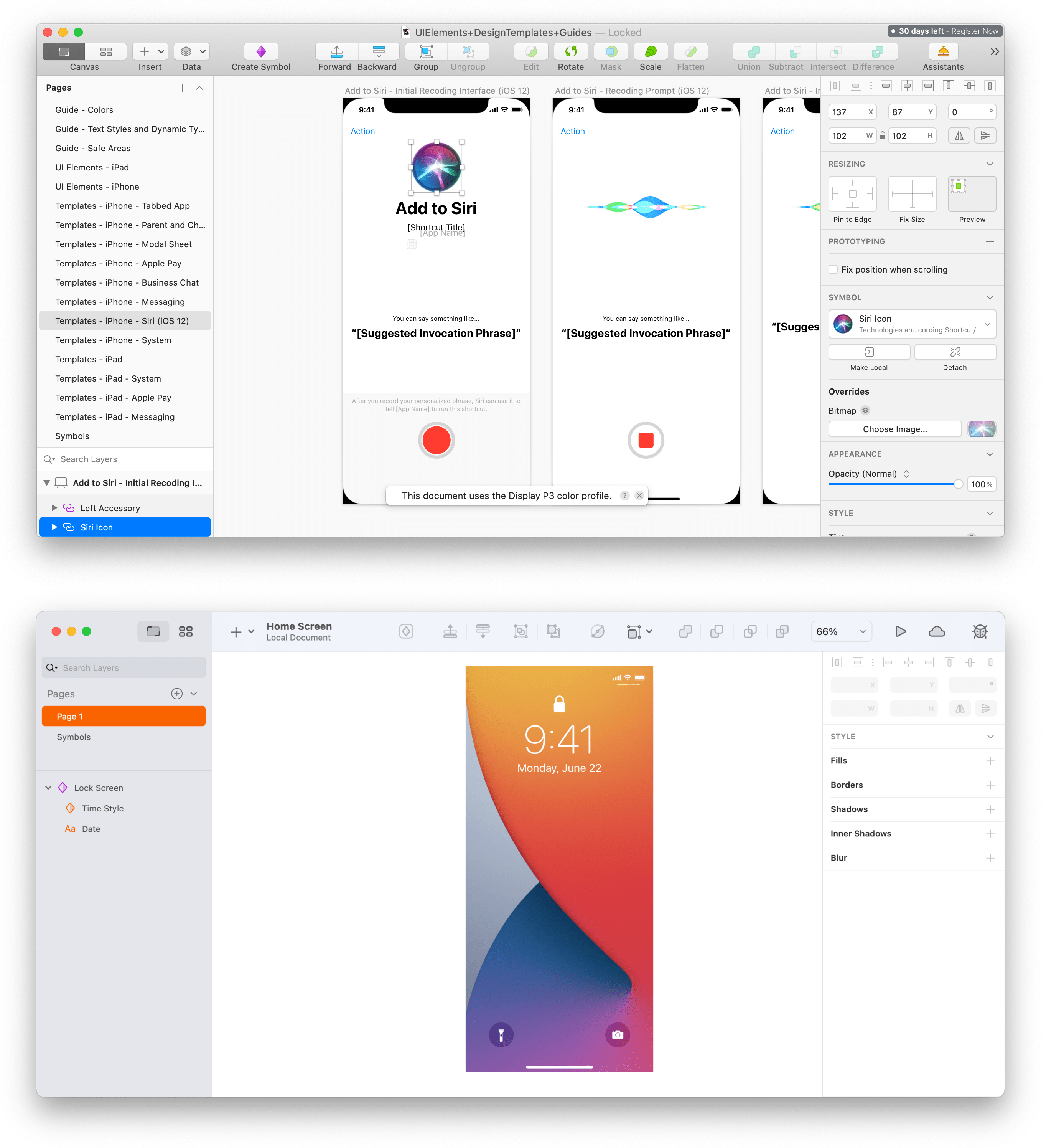 Sketch running on Catalina (top) and its beta on Big Sur (bottom).