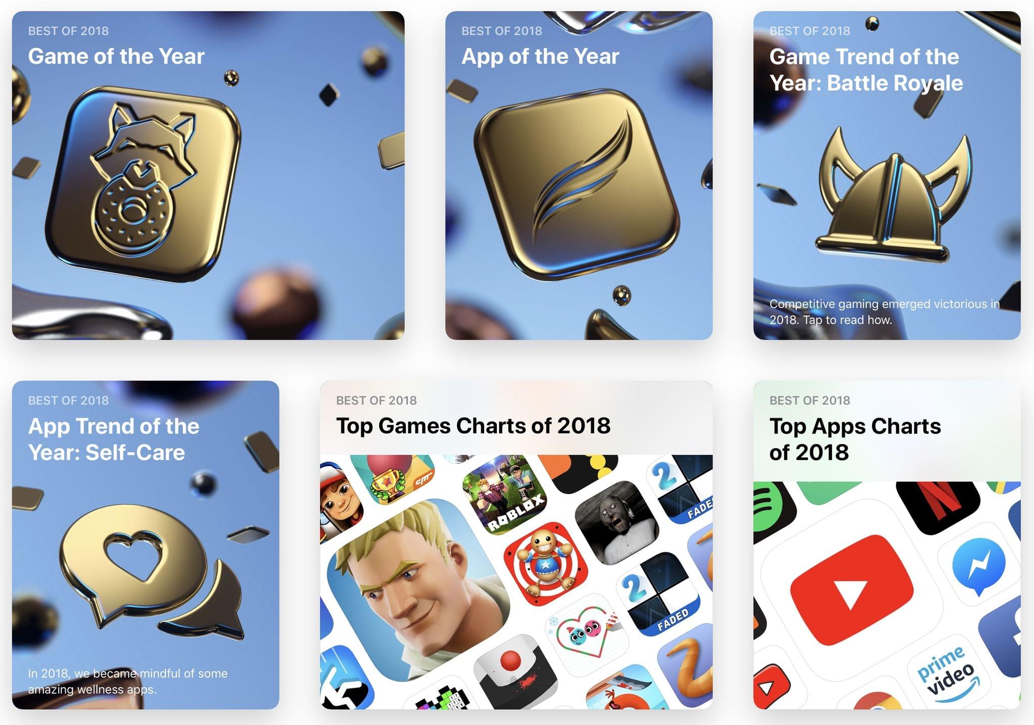 Apple announces App of the Year, Game of the Year, and other Best of 2018  charts - 9to5Mac