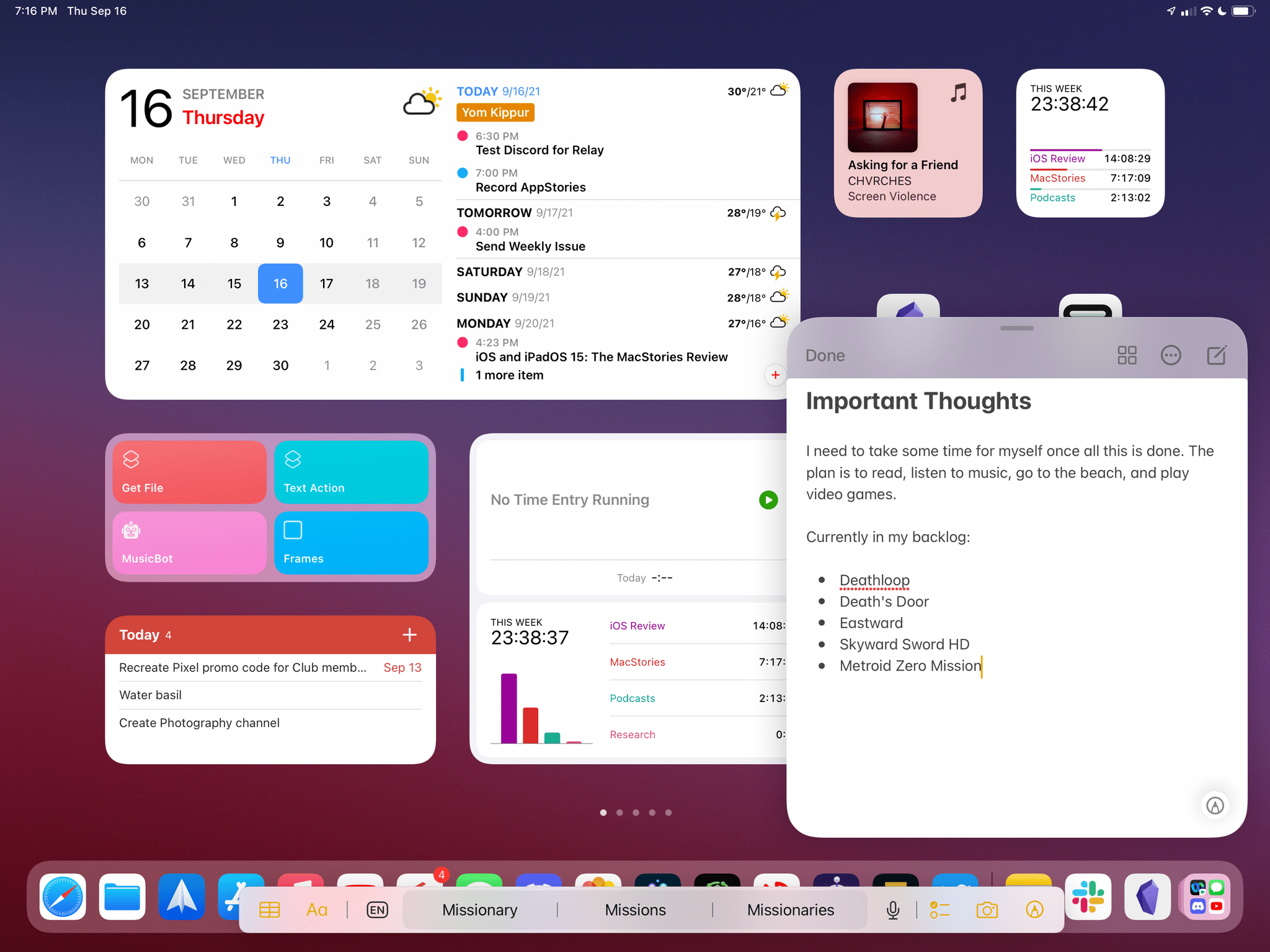 Quick Note on iPadOS 15.