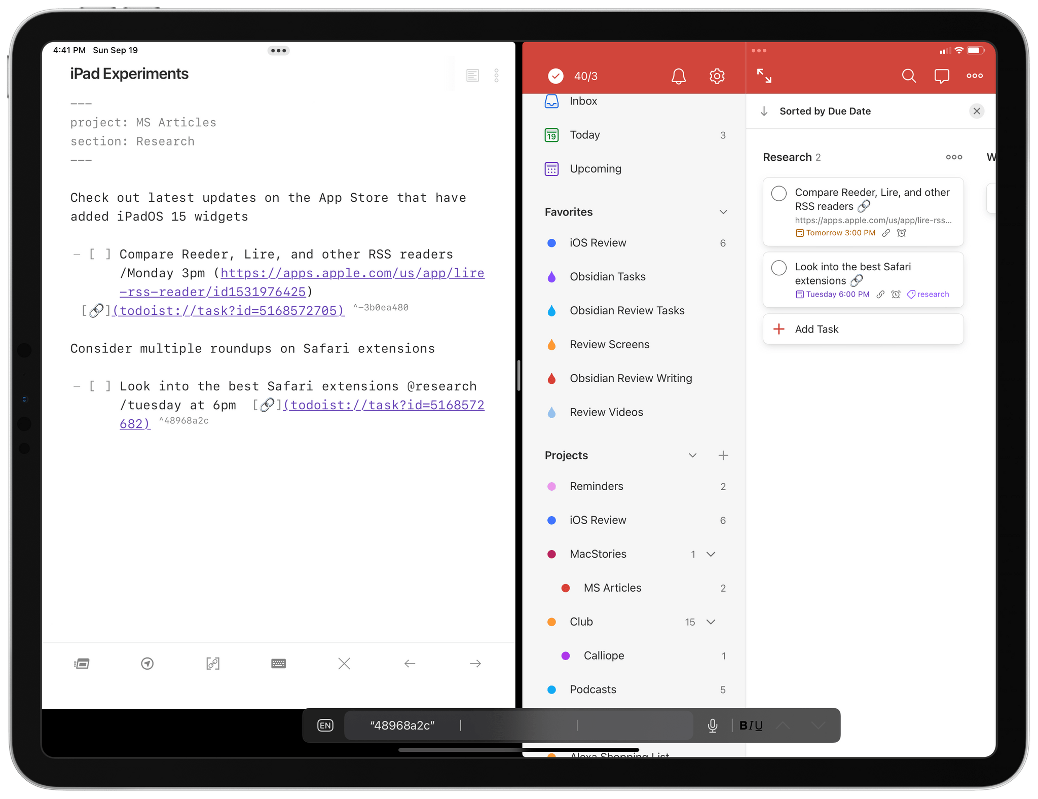 Todoist Tasks An Obsidian Plugin To Create Tasks In Todoist With Two 