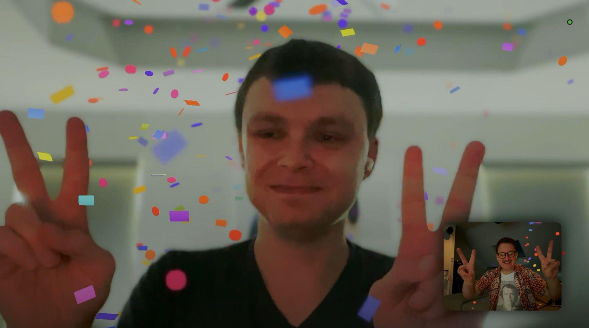 The confetti reaction is still my favorite, whether in iMessage or now FaceTime.