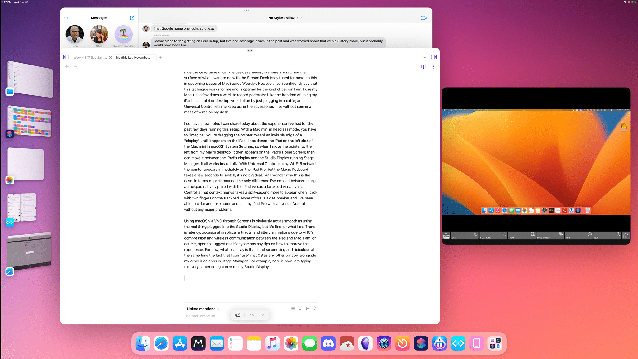 That's macOS as another window in iPadOS Stage Manager.