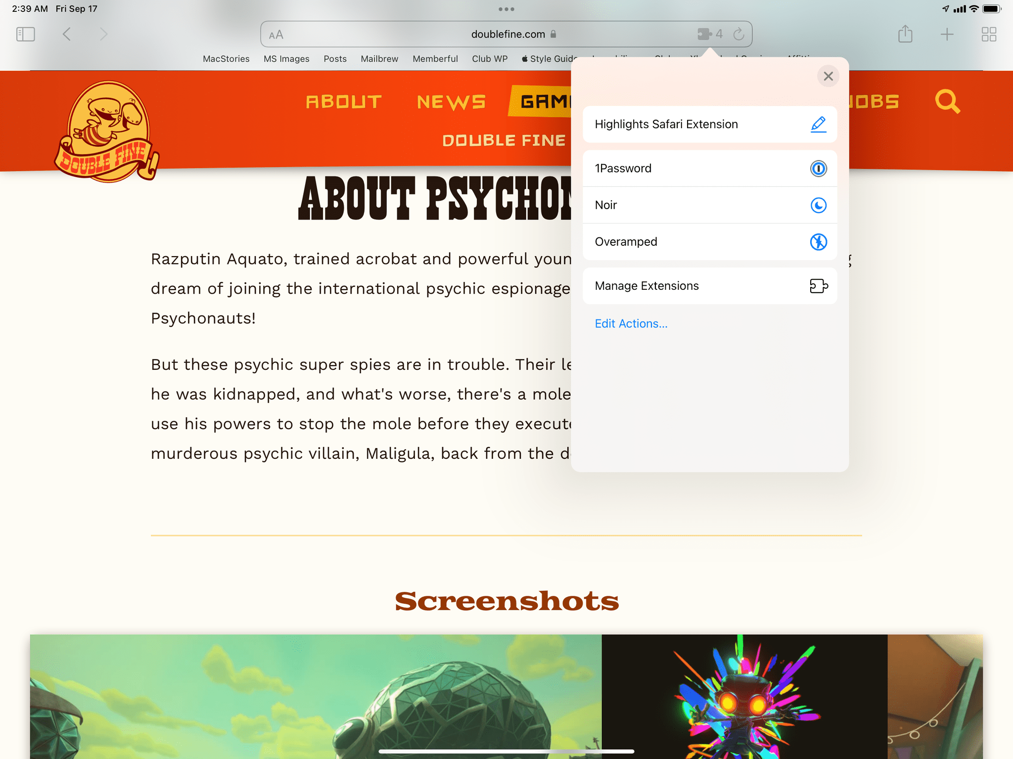 safari extension highlight