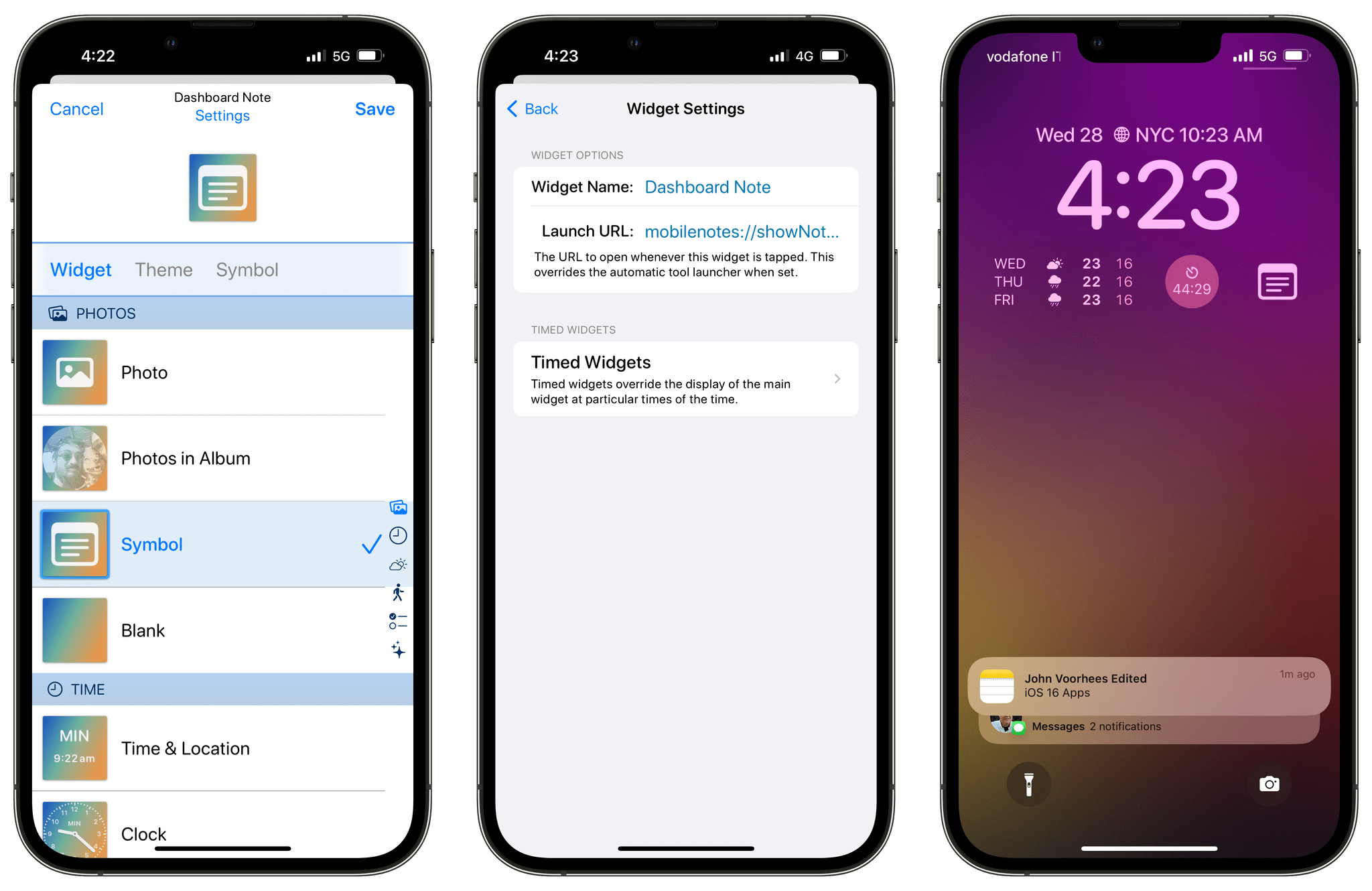 Creating a Lock Screen widget for Notes in Widgetsmith.