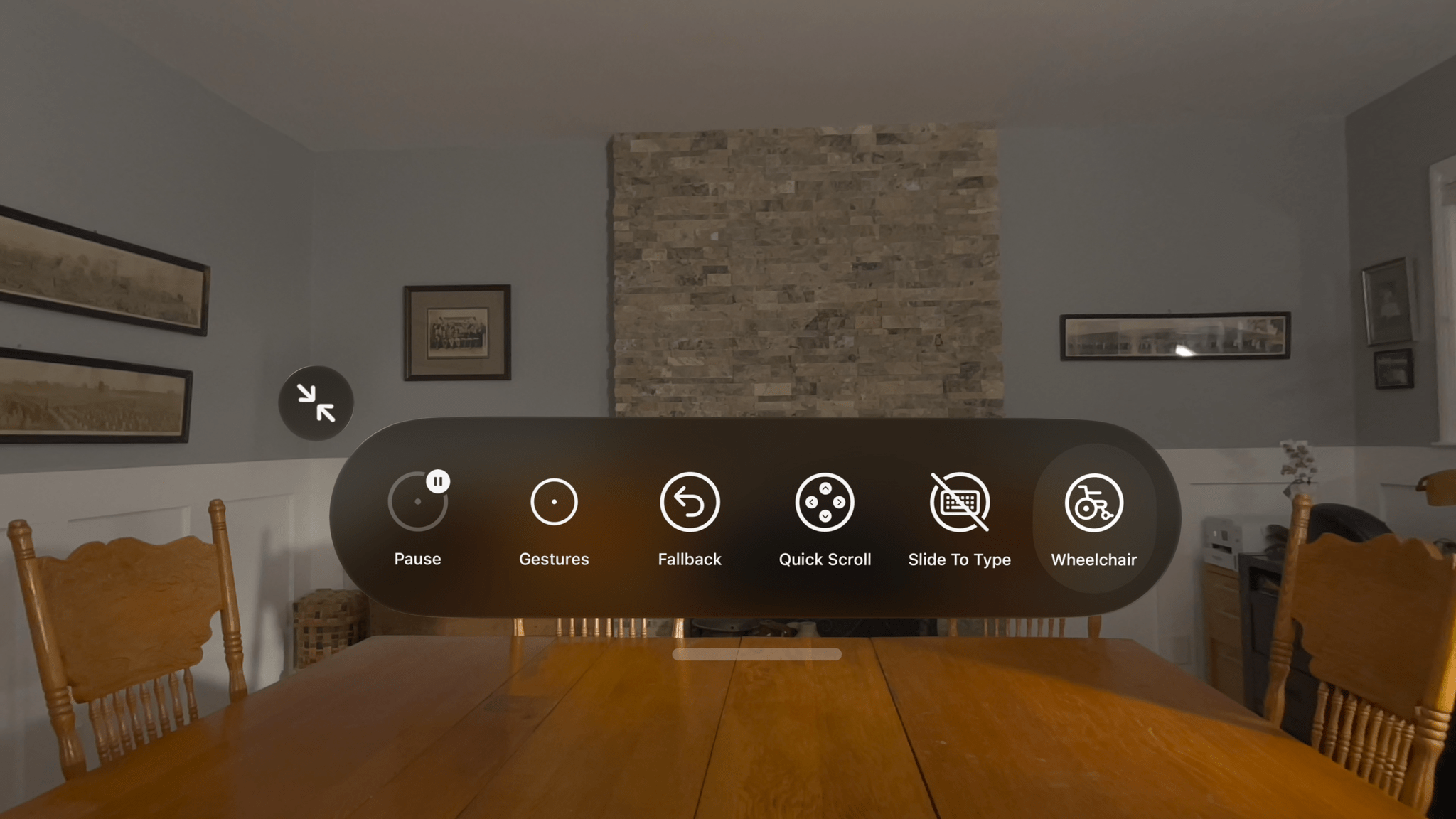 Vision Pro wheelchair control. Source: Apple.