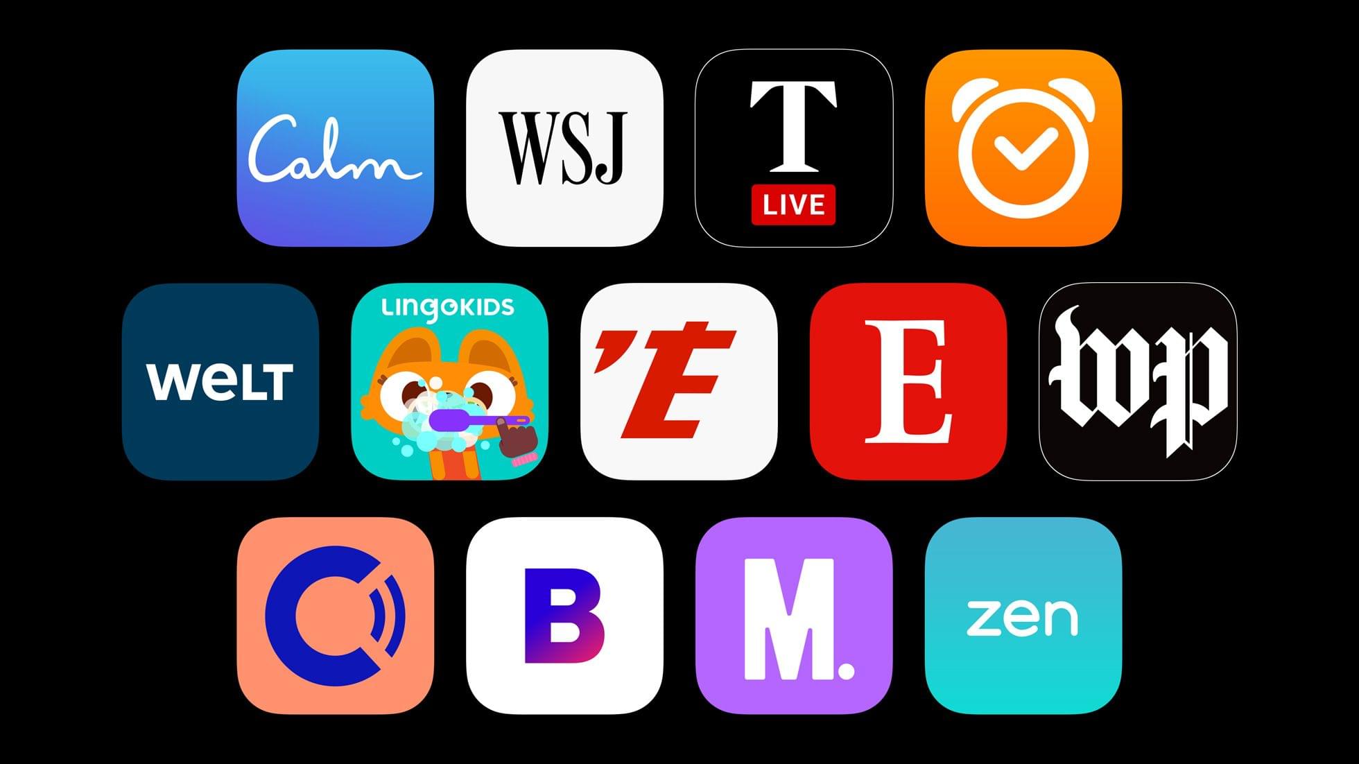 Some of the subscription-based apps that are offering podcasts. Source: Apple.