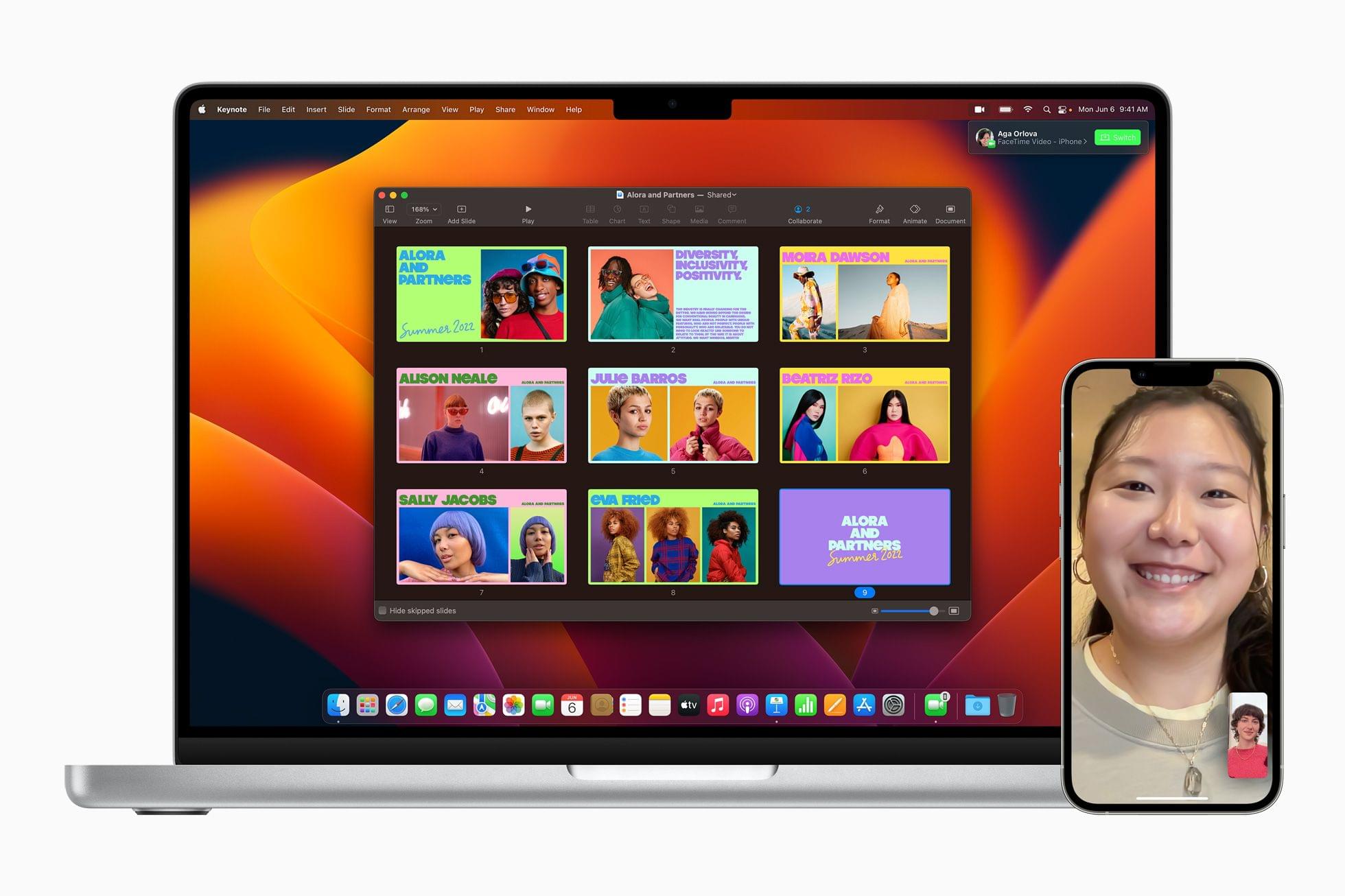 Handing off a FaceTime call to the Mac. Source: Apple.