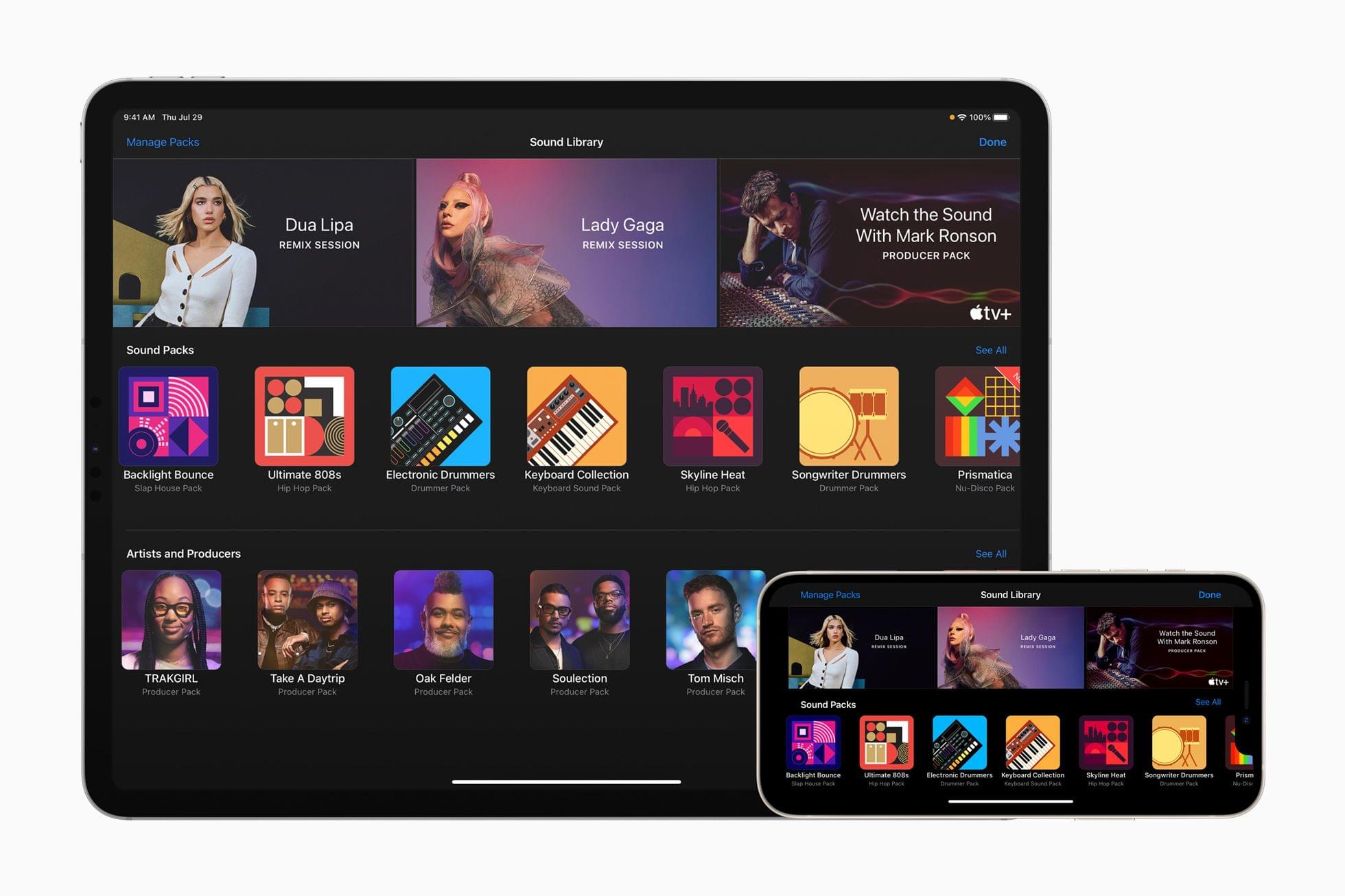 photo of Apple Releases Remix Sessions, Sound Packs, and Producer Packs for GarageBand on the iPhone and iPad image