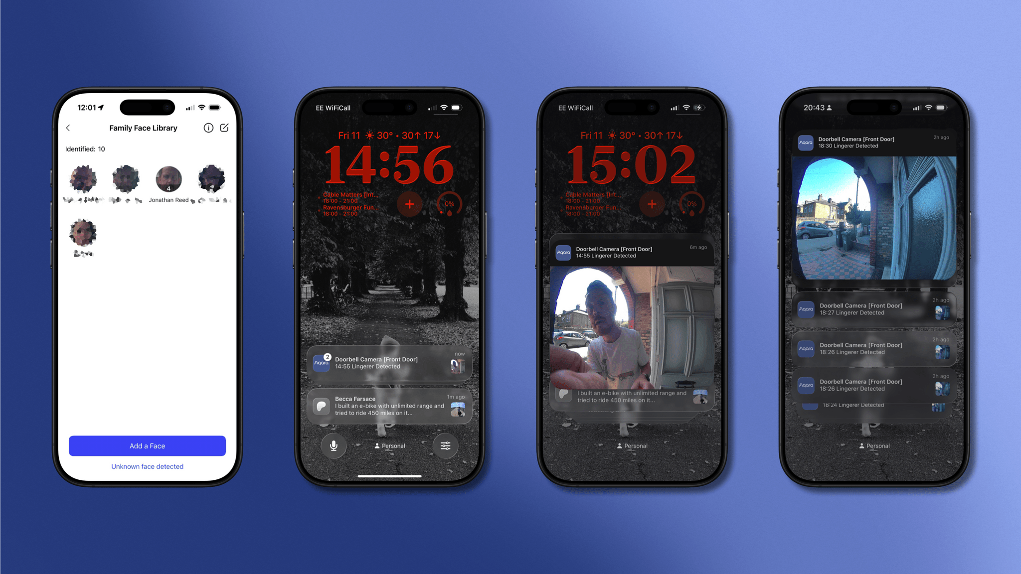 Until you add the faces of your family and friends to the app (left), you will get a lot of lingerer alerts (right)