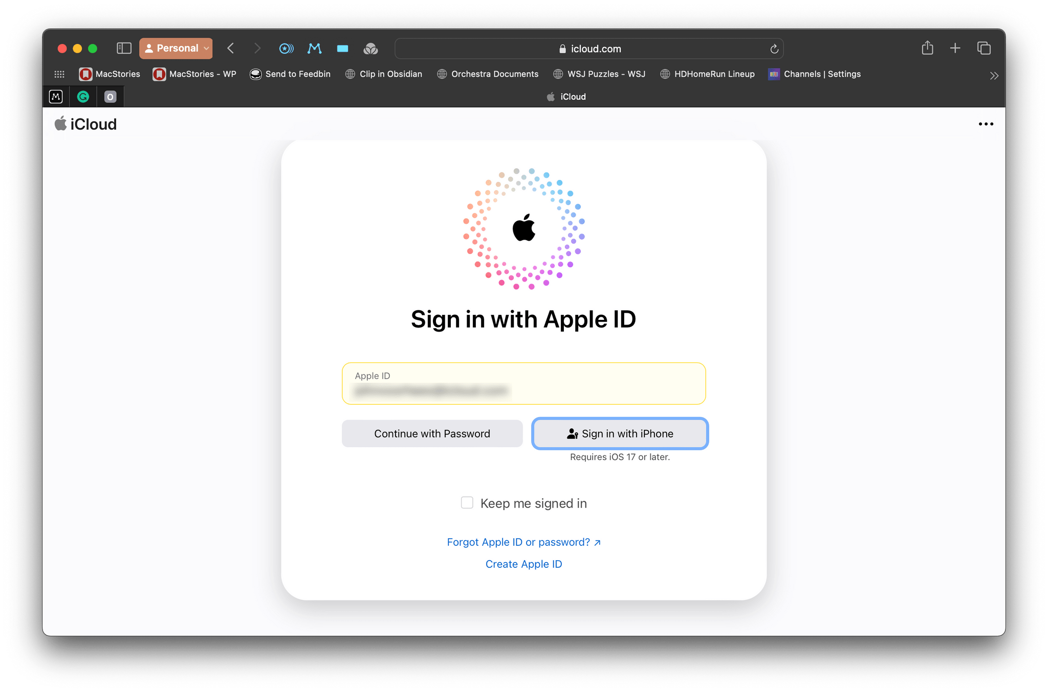 The latest OSes automatically generate a passkey for your Apple ID.