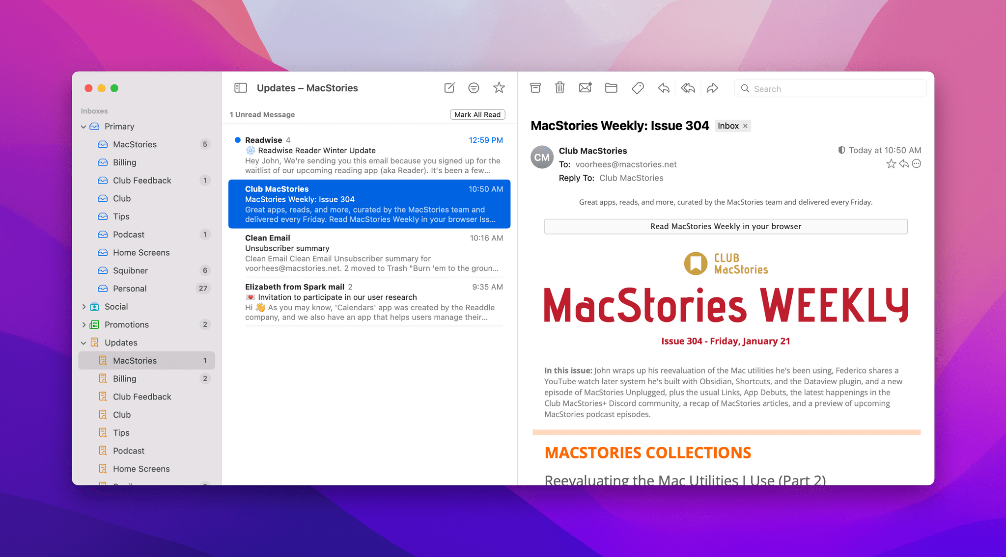MacStories Starter Pack: Why I Abandoned the Search for the Perfect Email App and Am Making Do With a Hybrid Approach