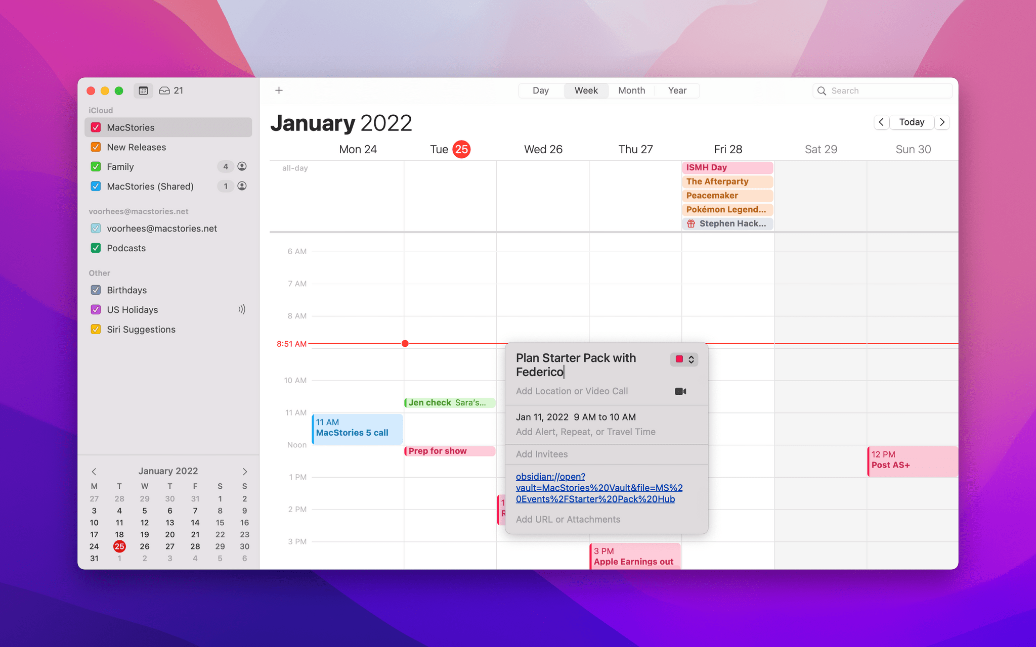 The notes field in Calendar apps isn't just for Zoom call links. It's a great place for links to notes too.