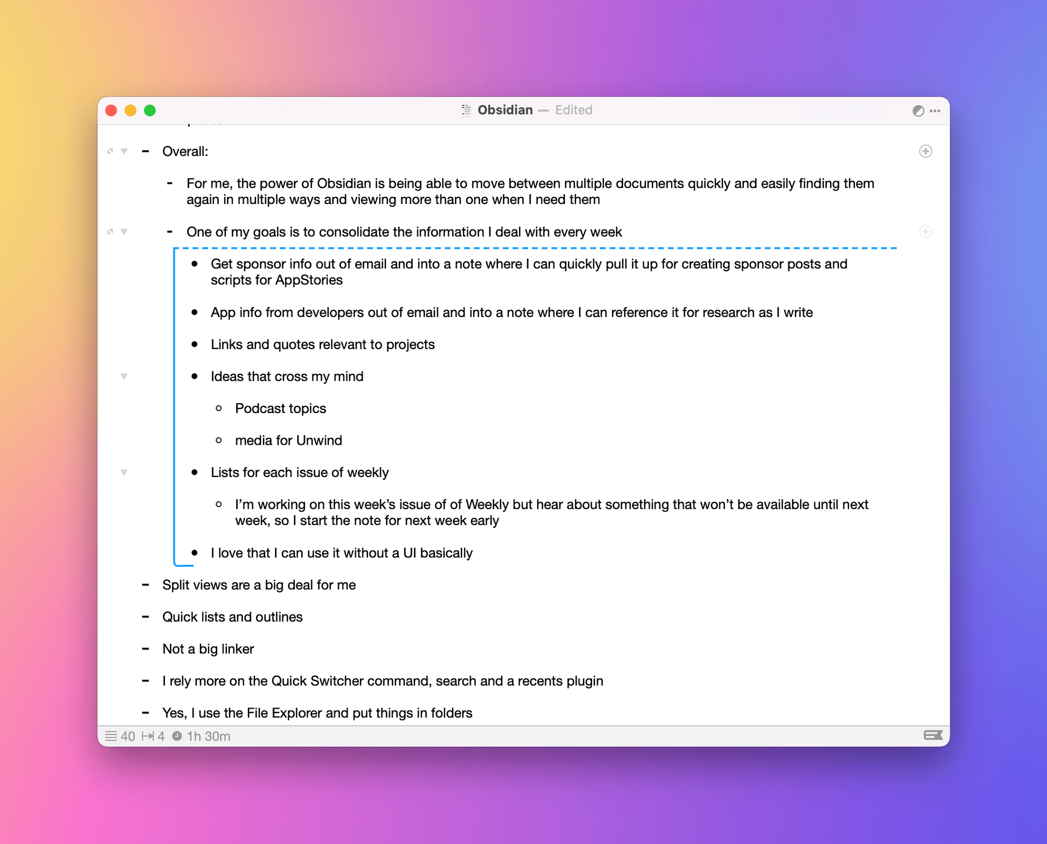 Outliner & Notes App for Mac - OutlineEdit 3