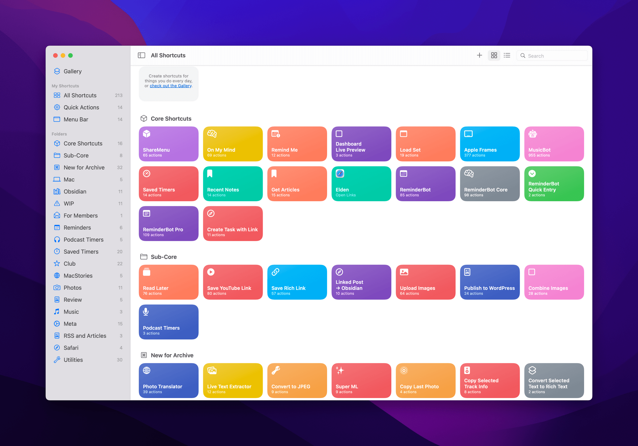 Some of the shortcuts I'll be sharing on MacStories during Automation April.