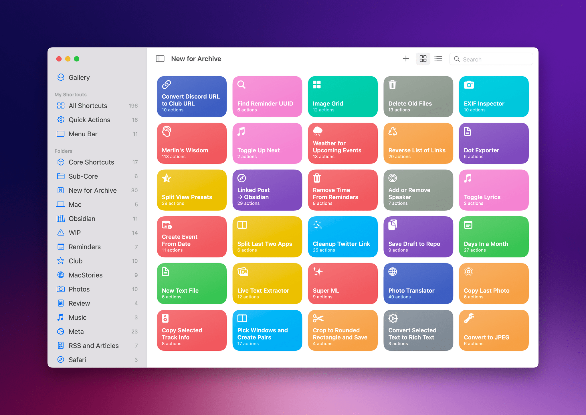 All the shortcuts I created for Automation April this month.
