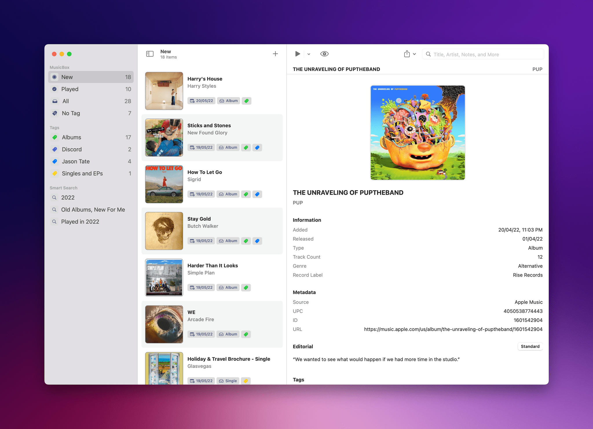 MusicBox for Mac.