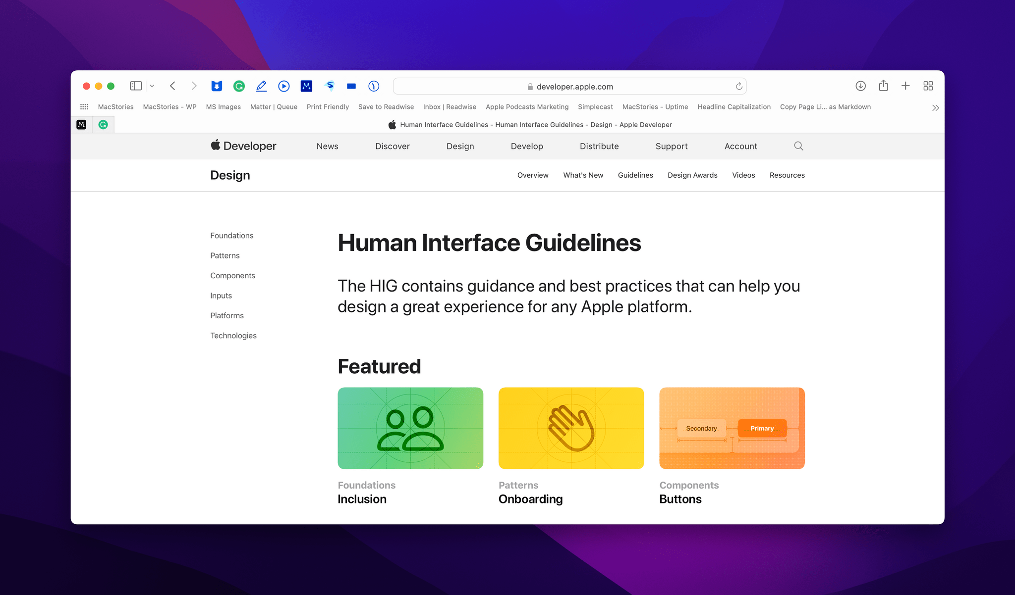 Apple human interface guidelines что это