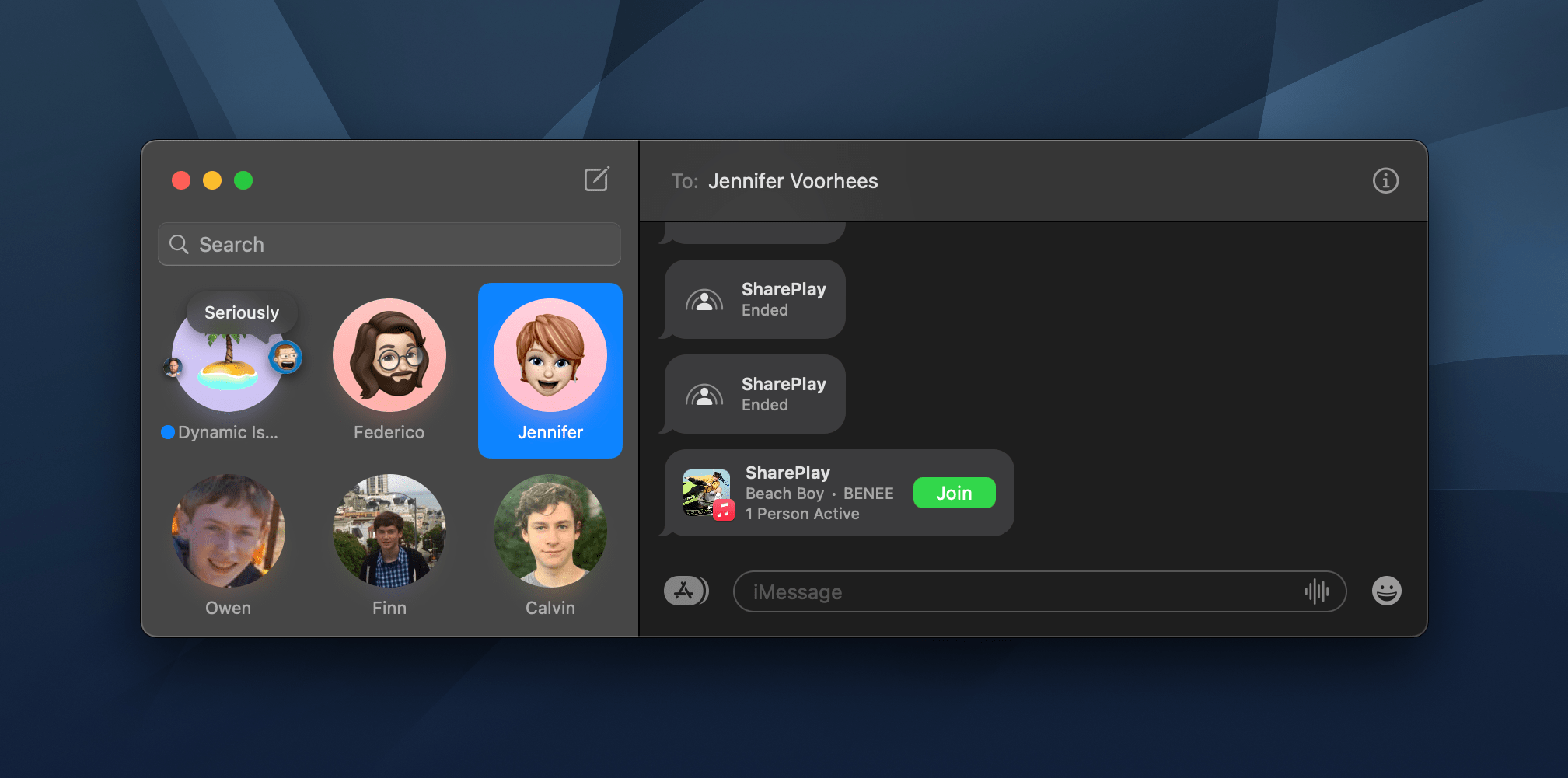 You can join a SharePlay session from Messages for Mac but not start playback.