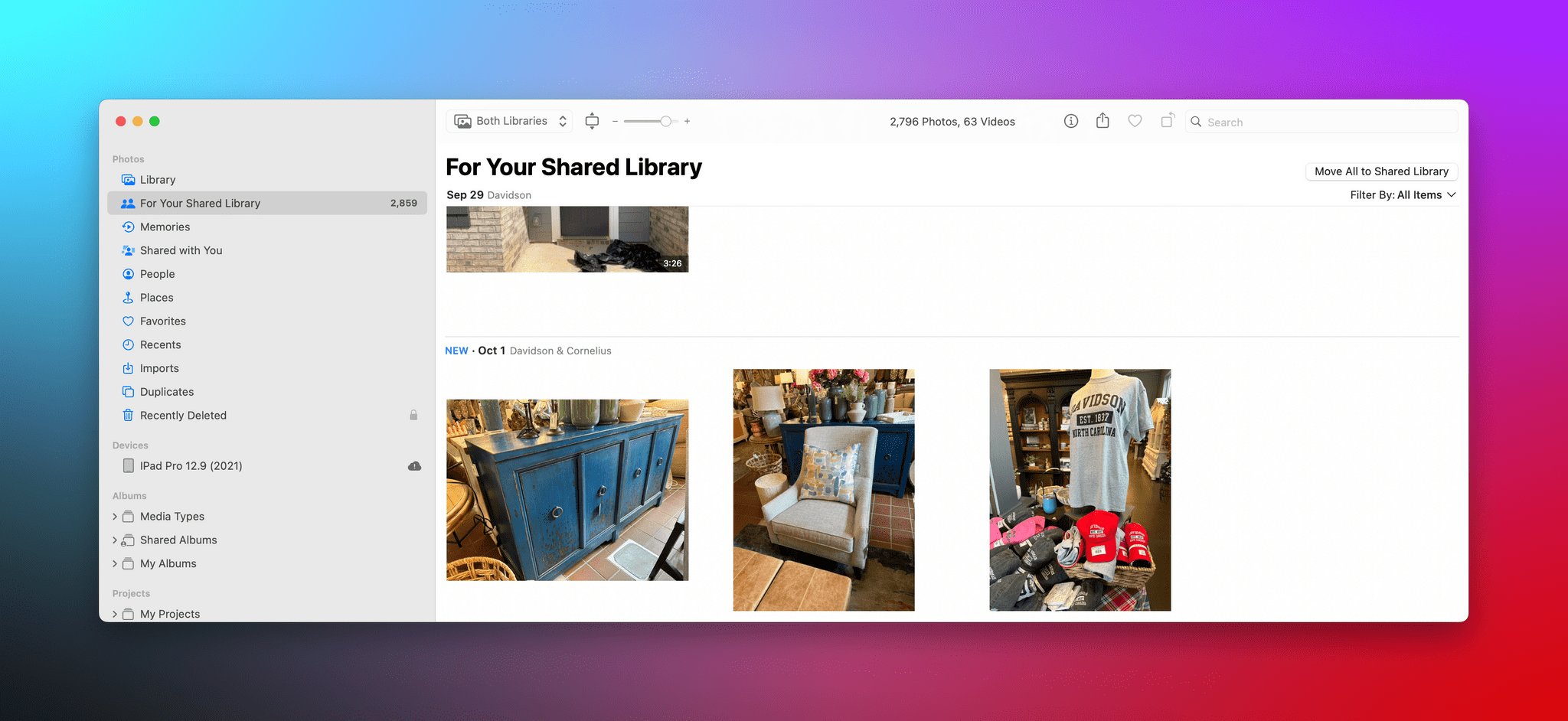 Suggested photos that I took when Jennifer and I were out shopping for furniture.