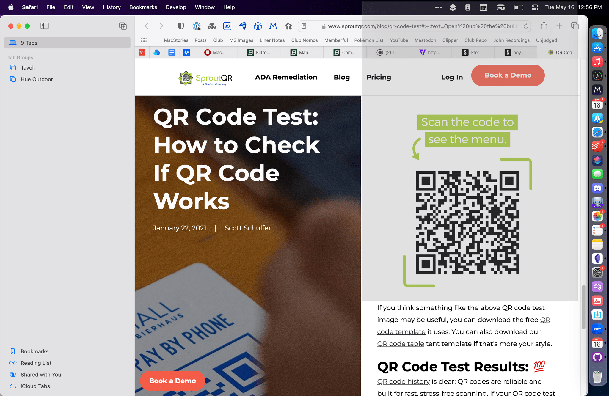You don't need to be precise with the screenshot you capture using Scan QR Code.