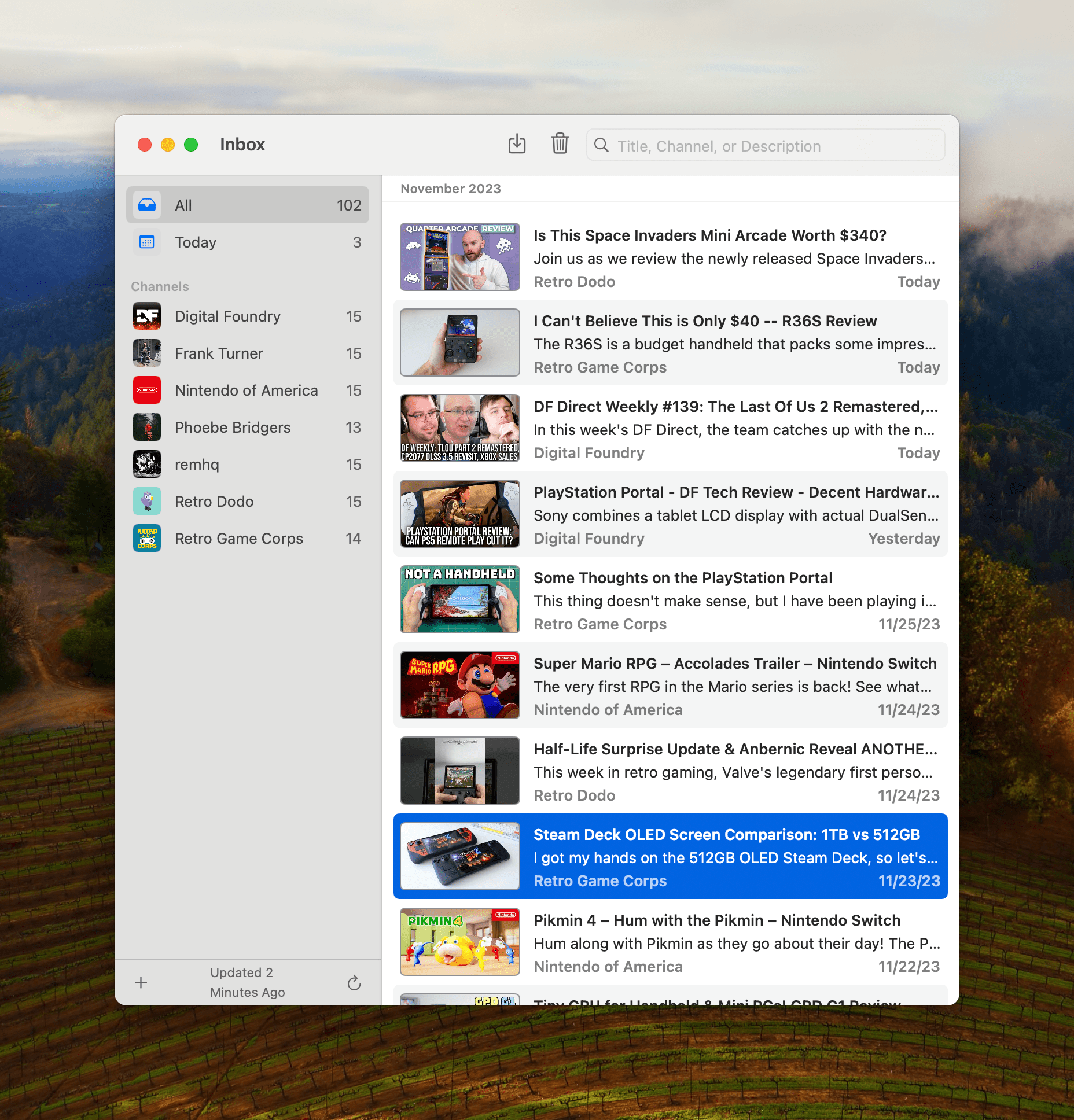 The new Channels features of Play are available on the Mac...