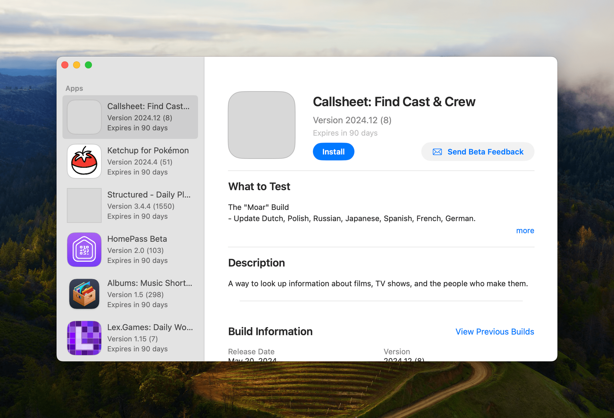 TestFlight once again loads betas on my Mac, but not always with icons.