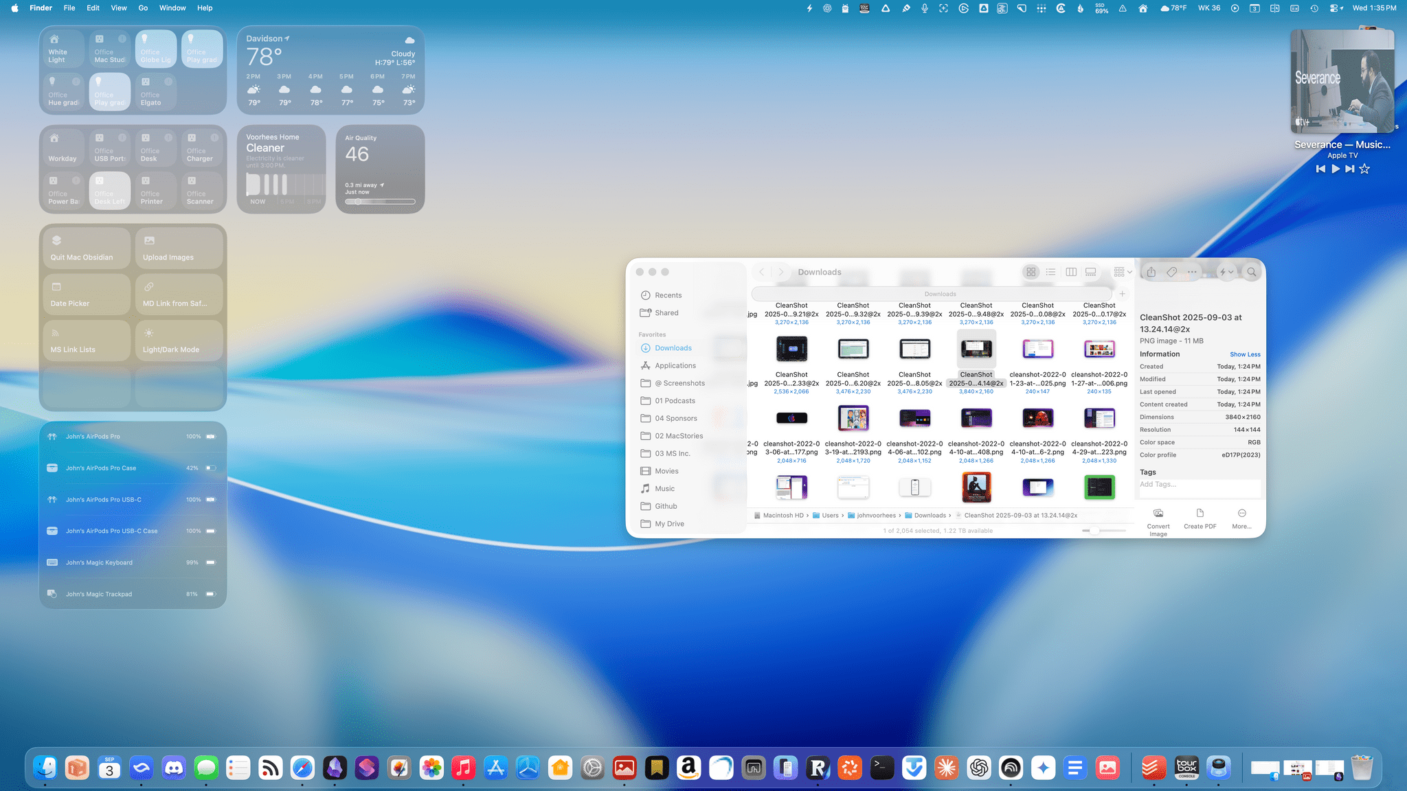 The Finder in macOS Tahoe.